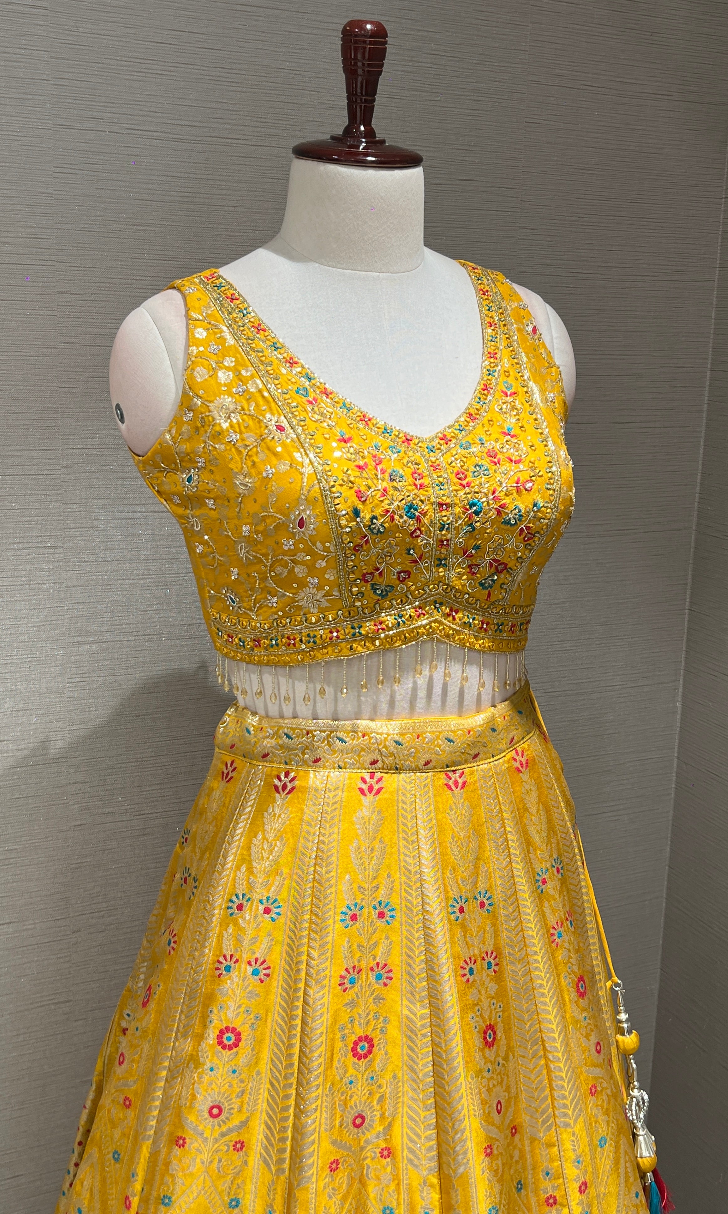 Sunshine Yellow Lehenga with Intricate Embroidery