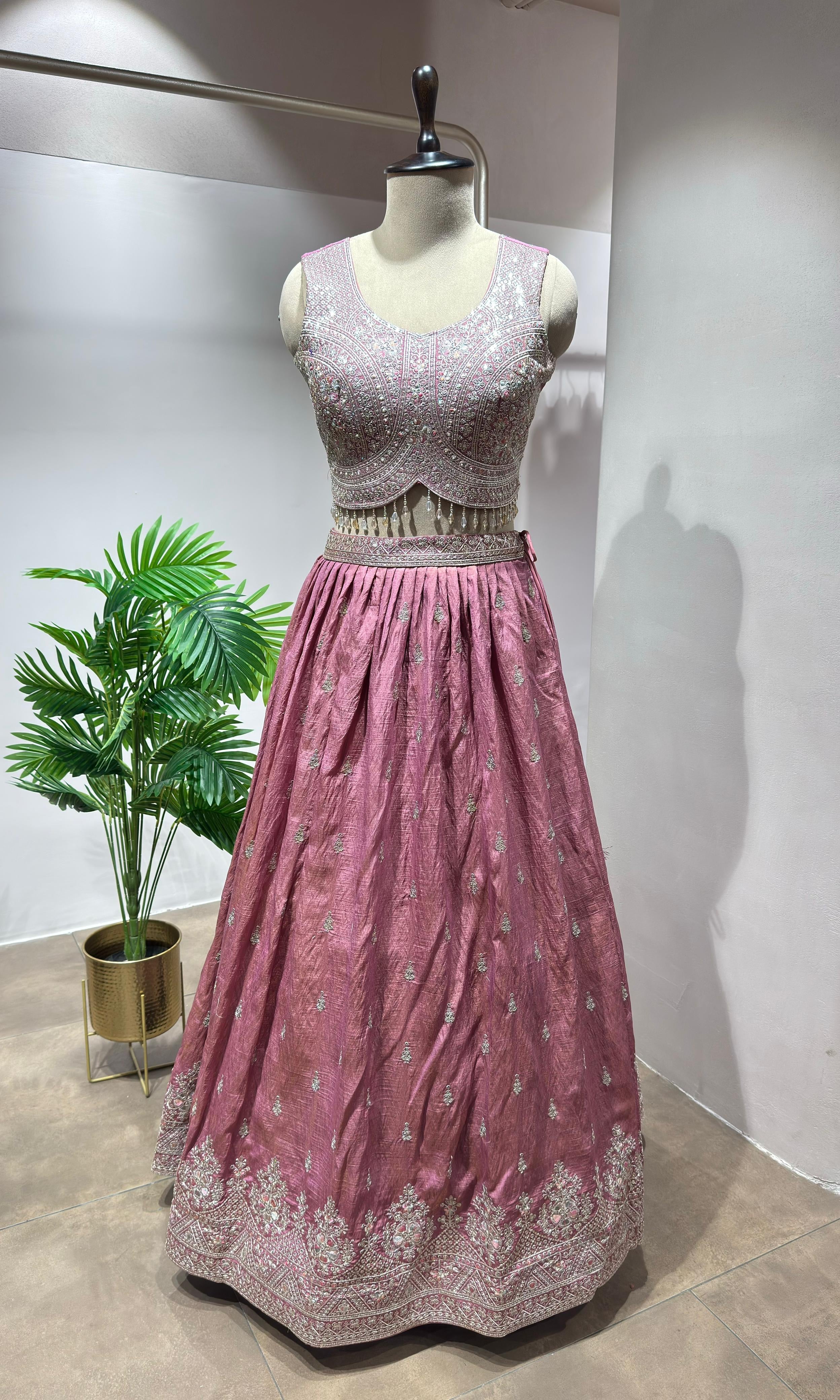 Onion pink Lehenga