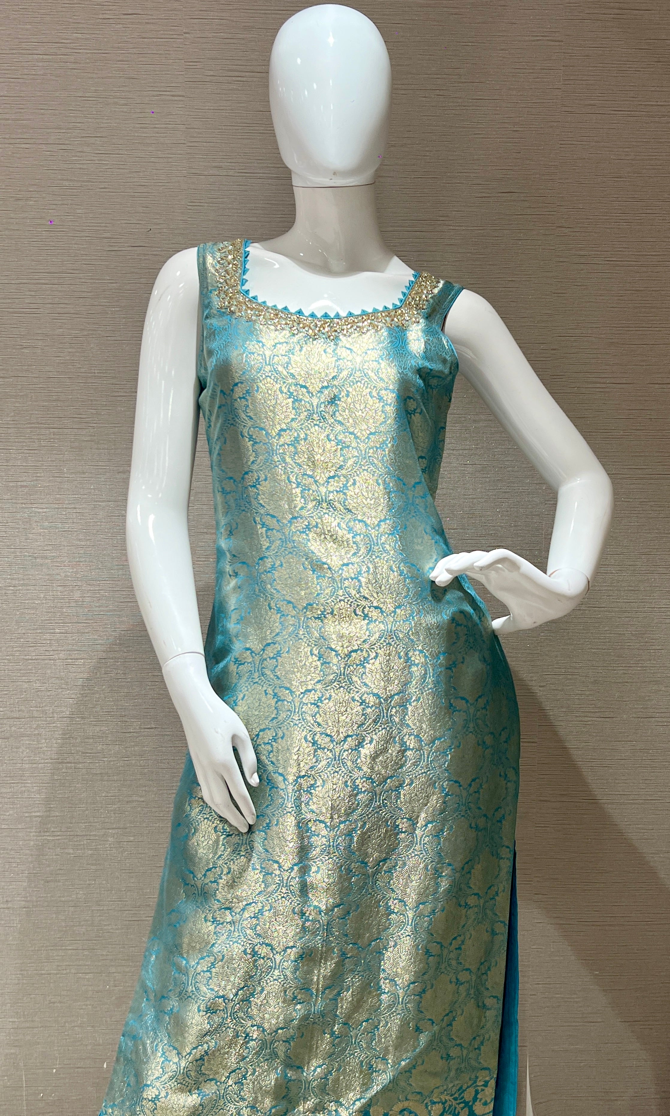 Sea blue kurta set
