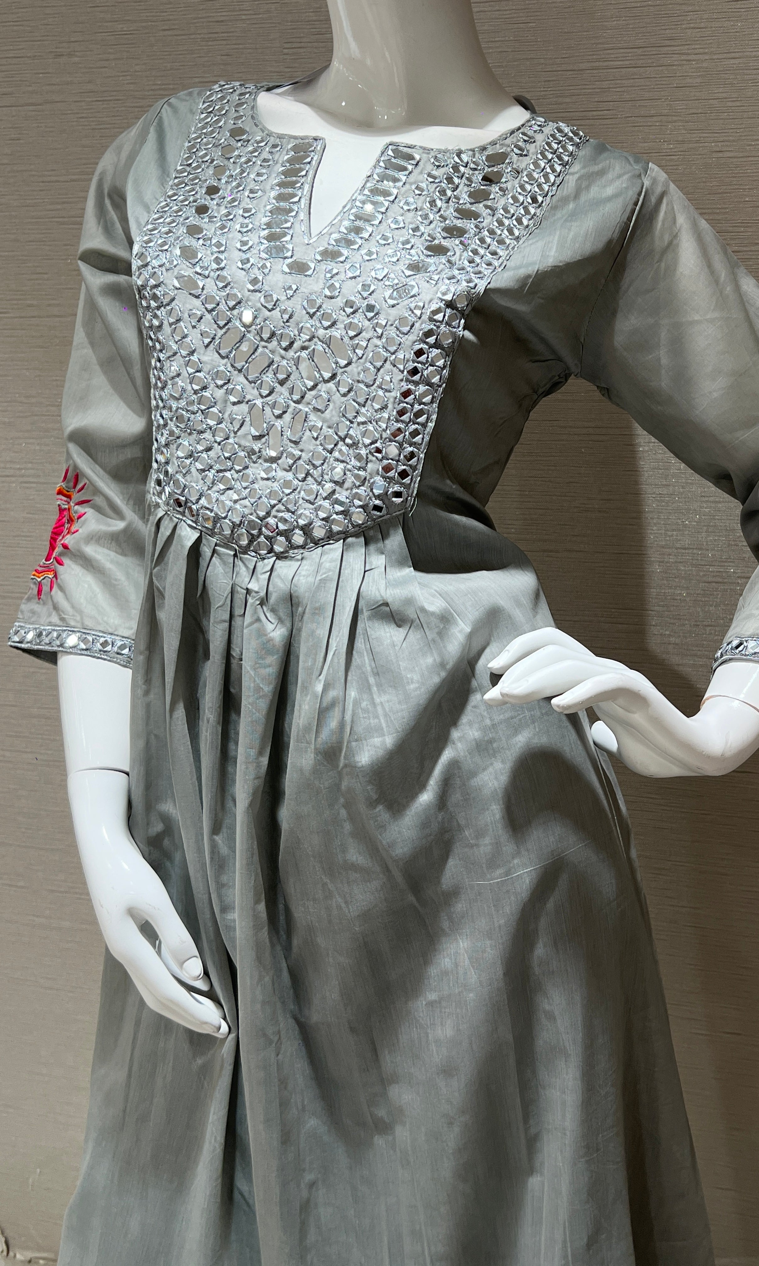 Grey Anarkali