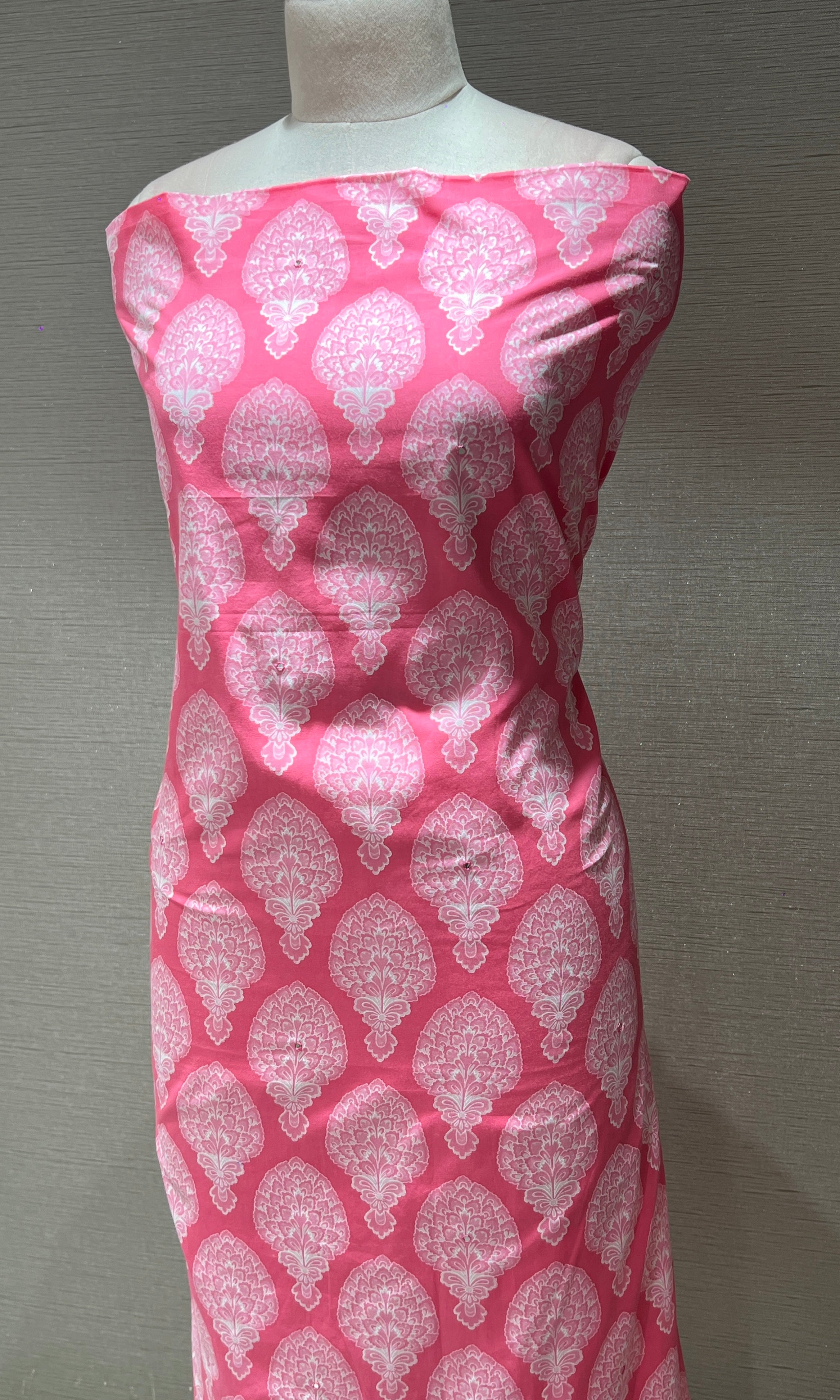 Baby pink dress material