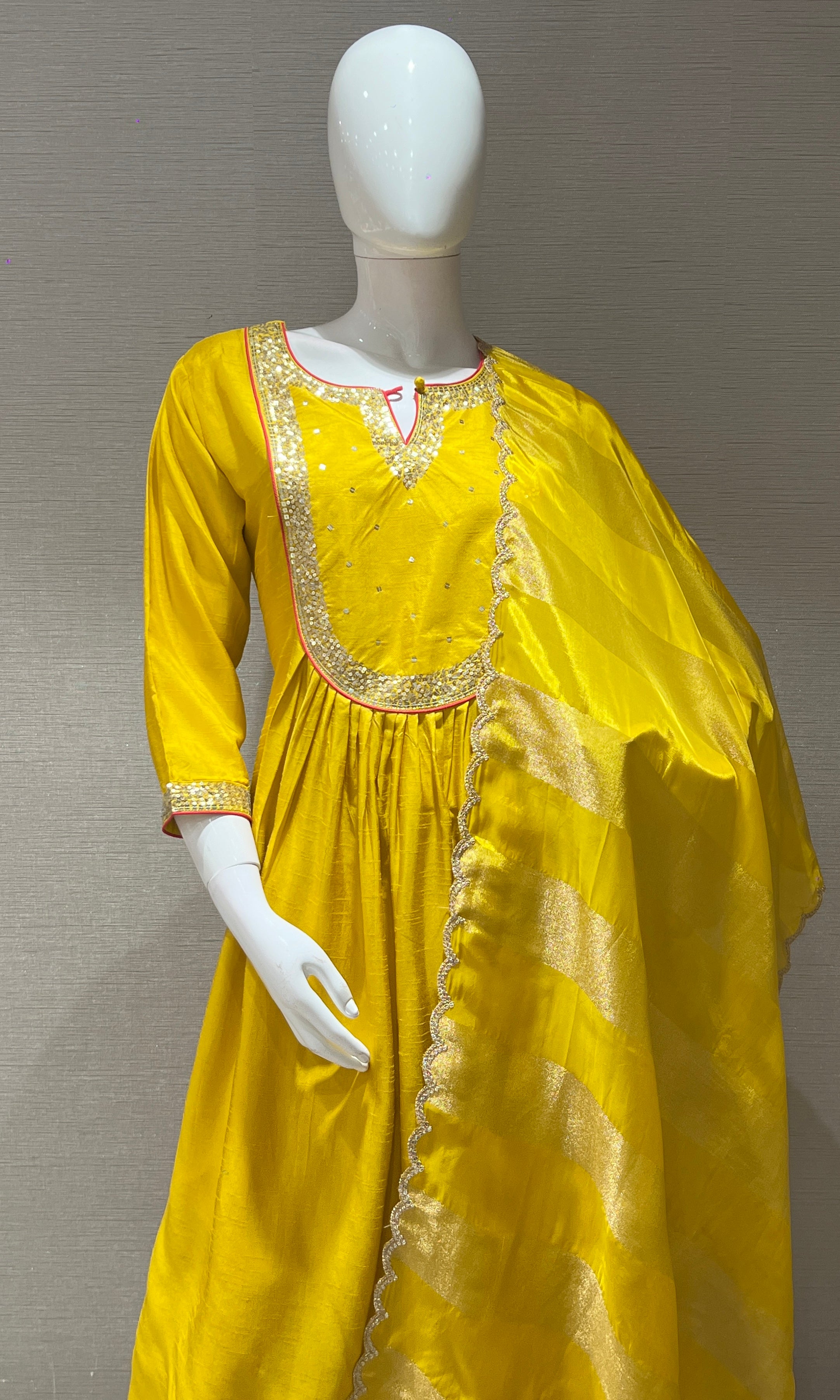 Mustard yellow kurta set
