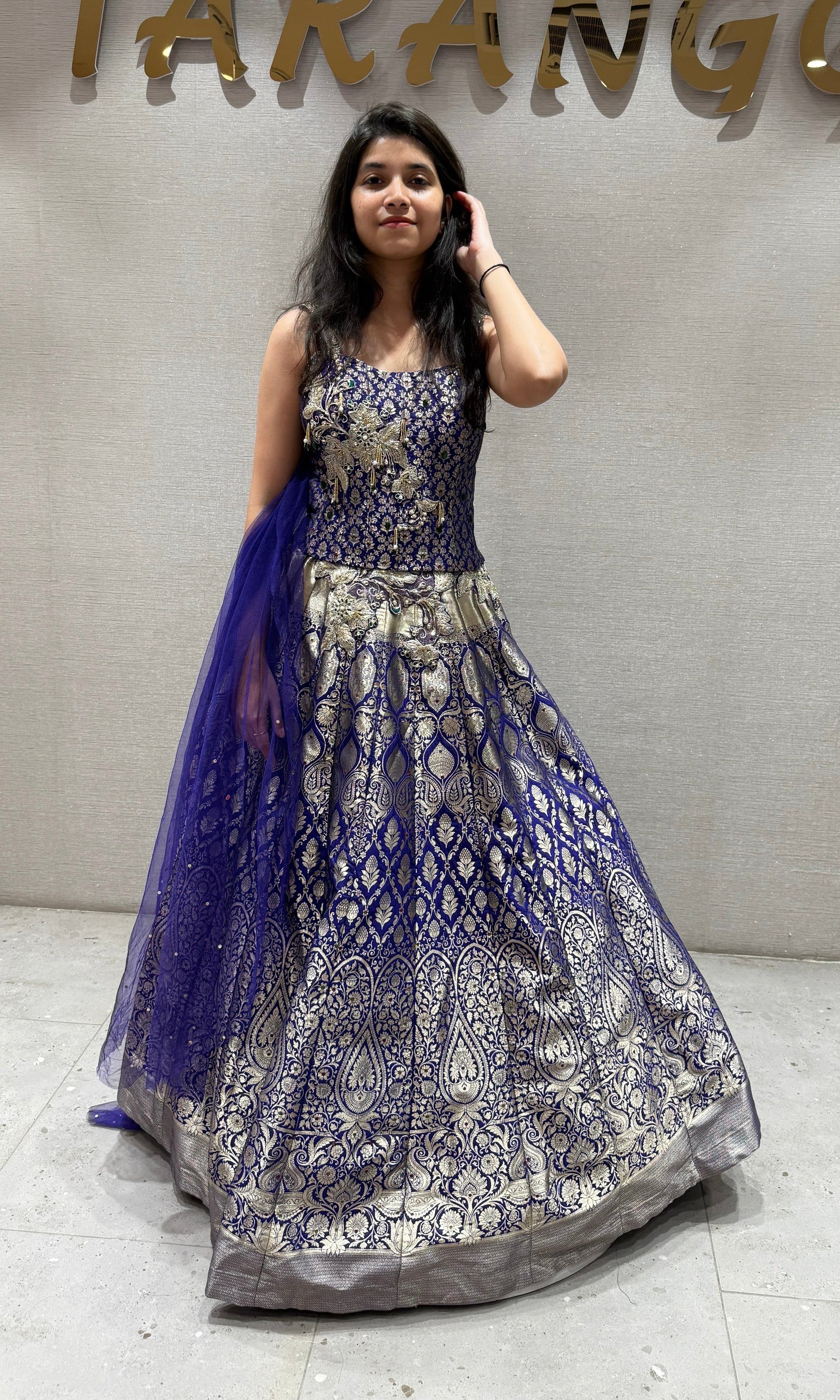 Amethyst Royal Silk lehenga
