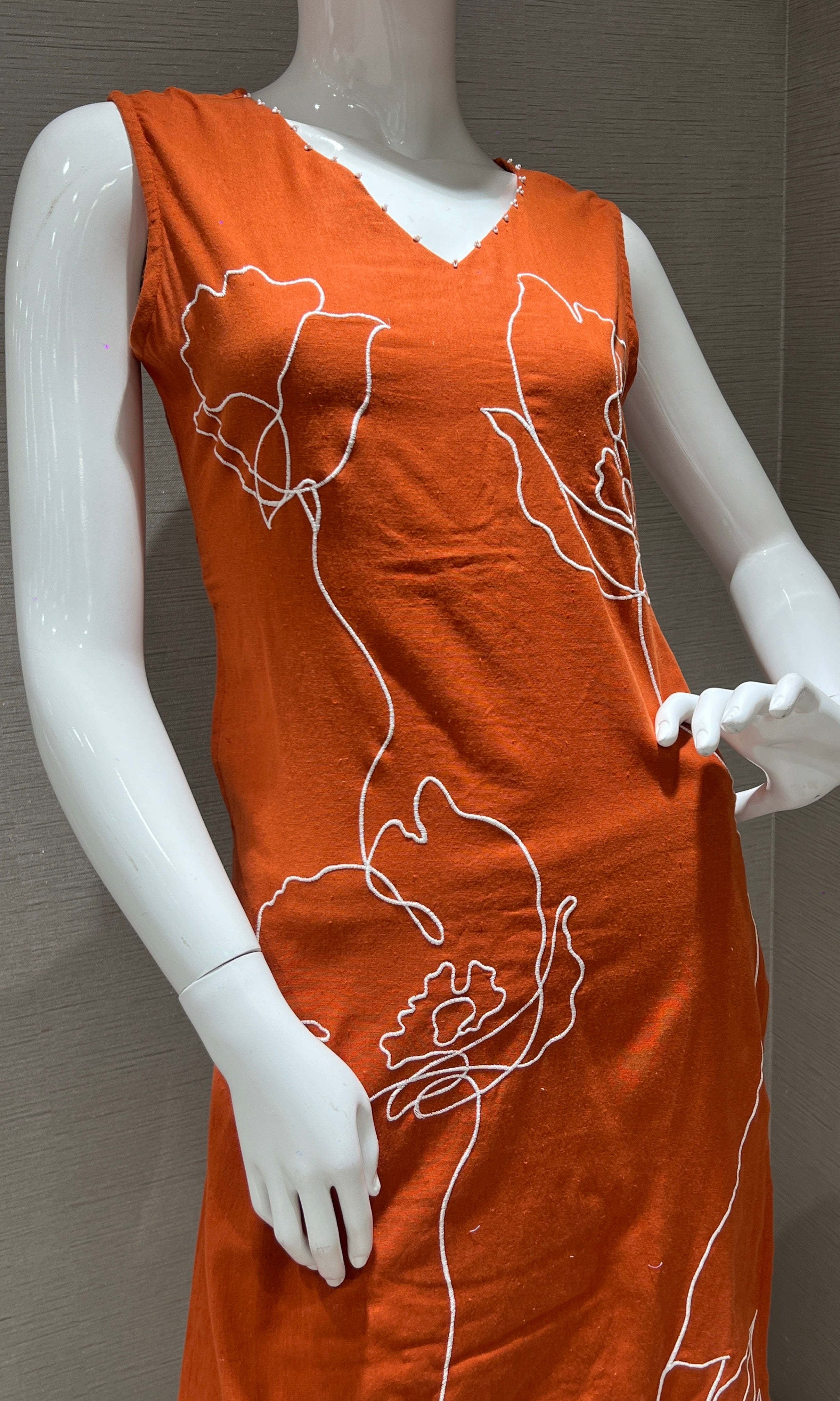 Rust orange kurta set
