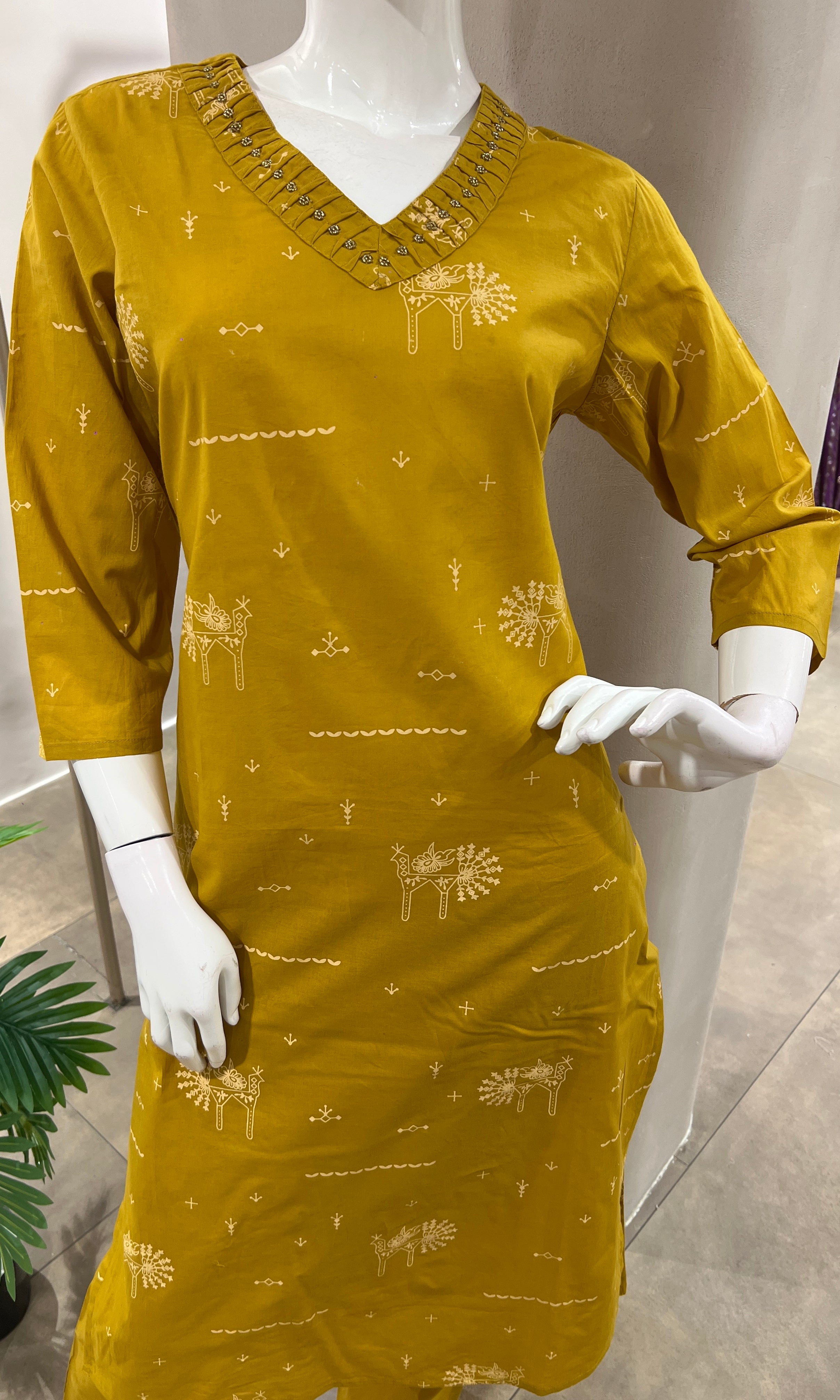 YELLOW ETHNIC KURTA SET
