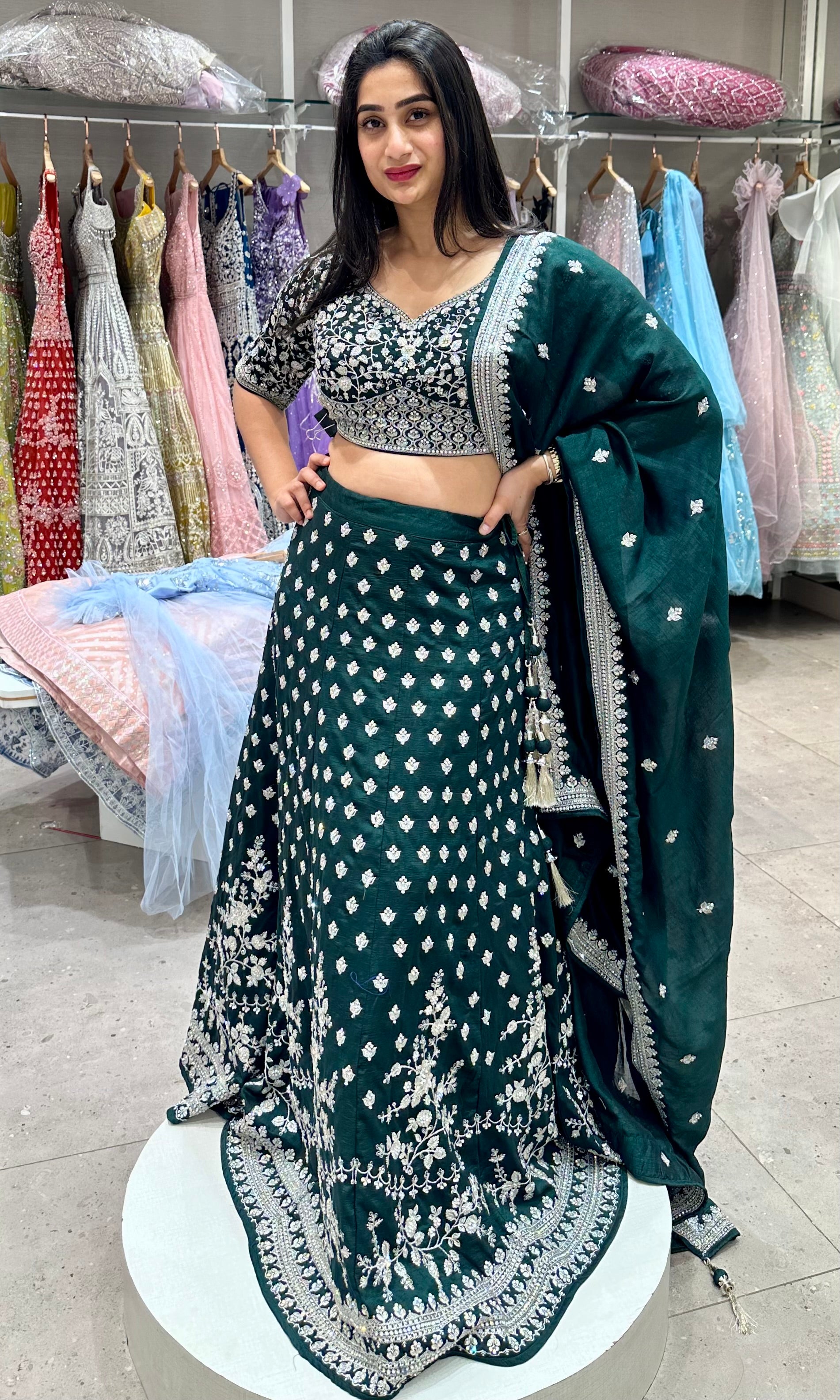 Green lehenga