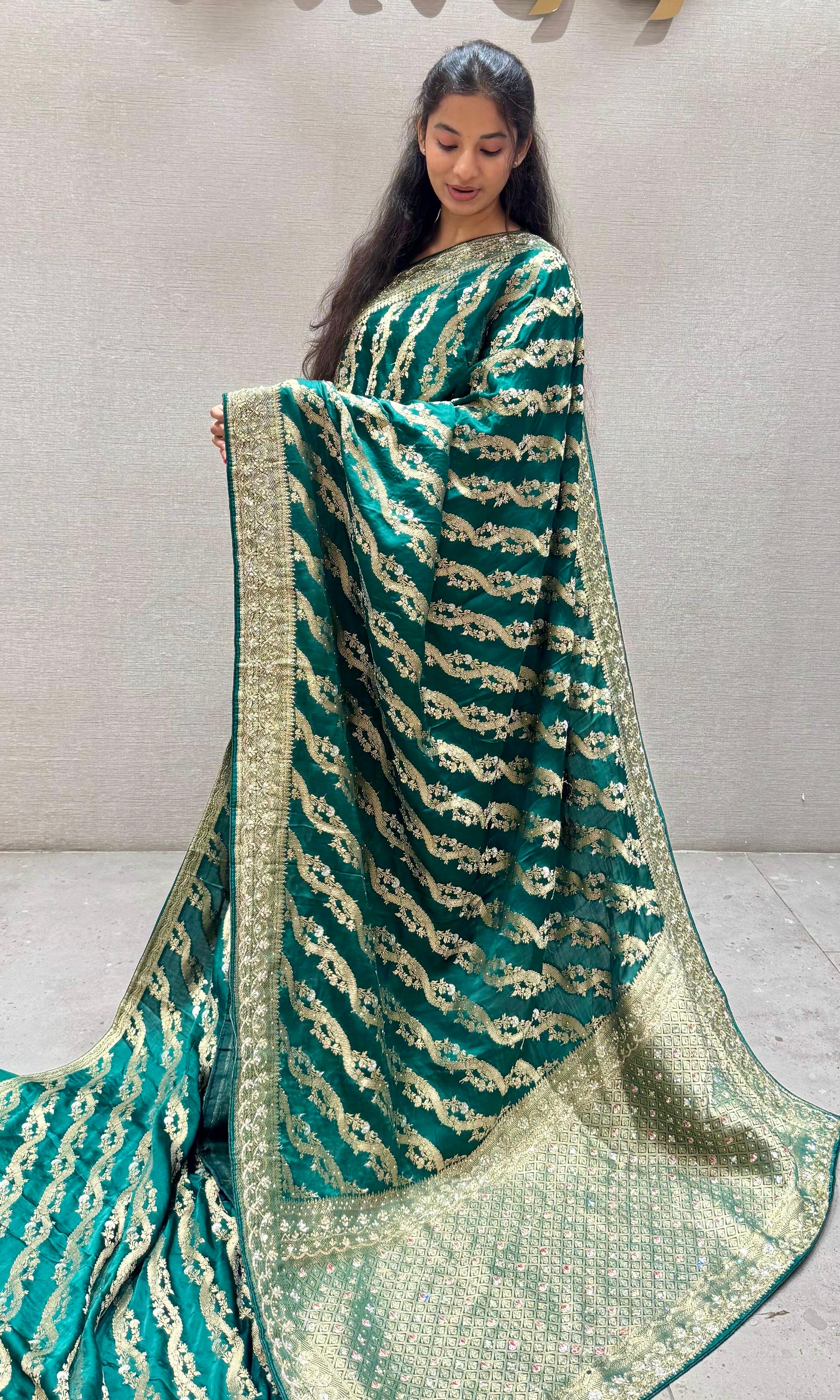 Green saree
