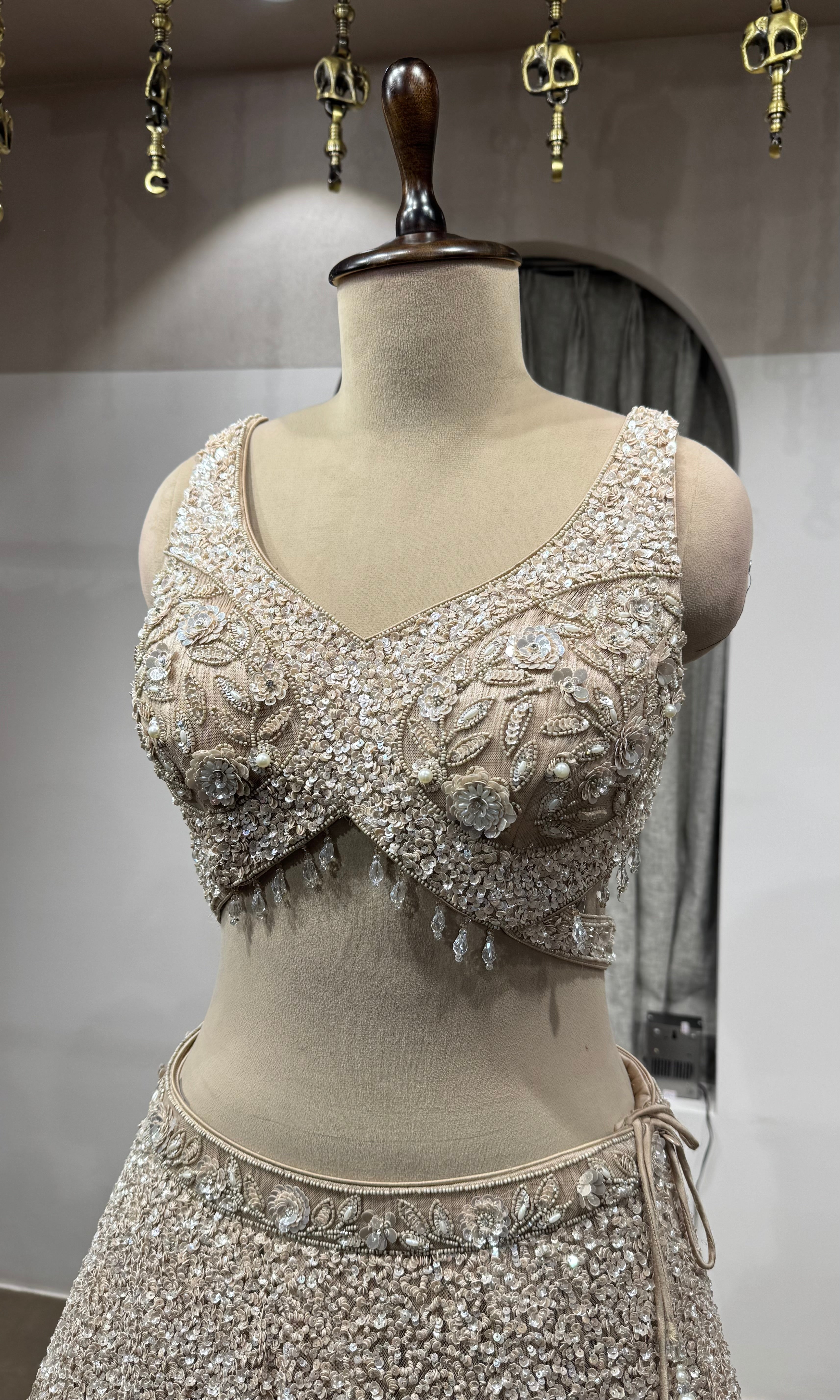 MOWE Silver Bridal Lehenga