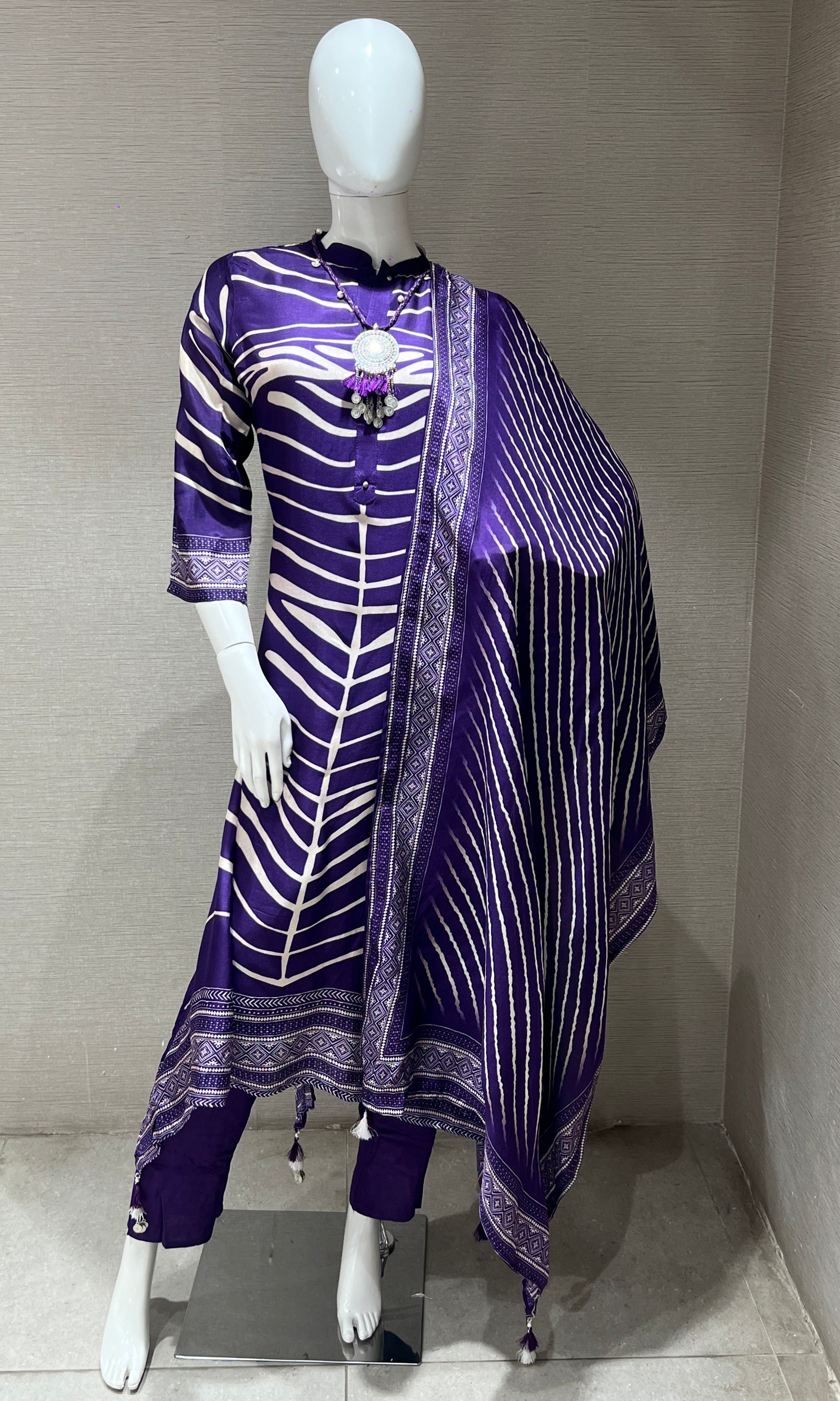 Purple kurta set