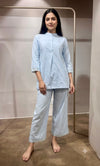 Light blue Cotton Ethnic Co-ord Set