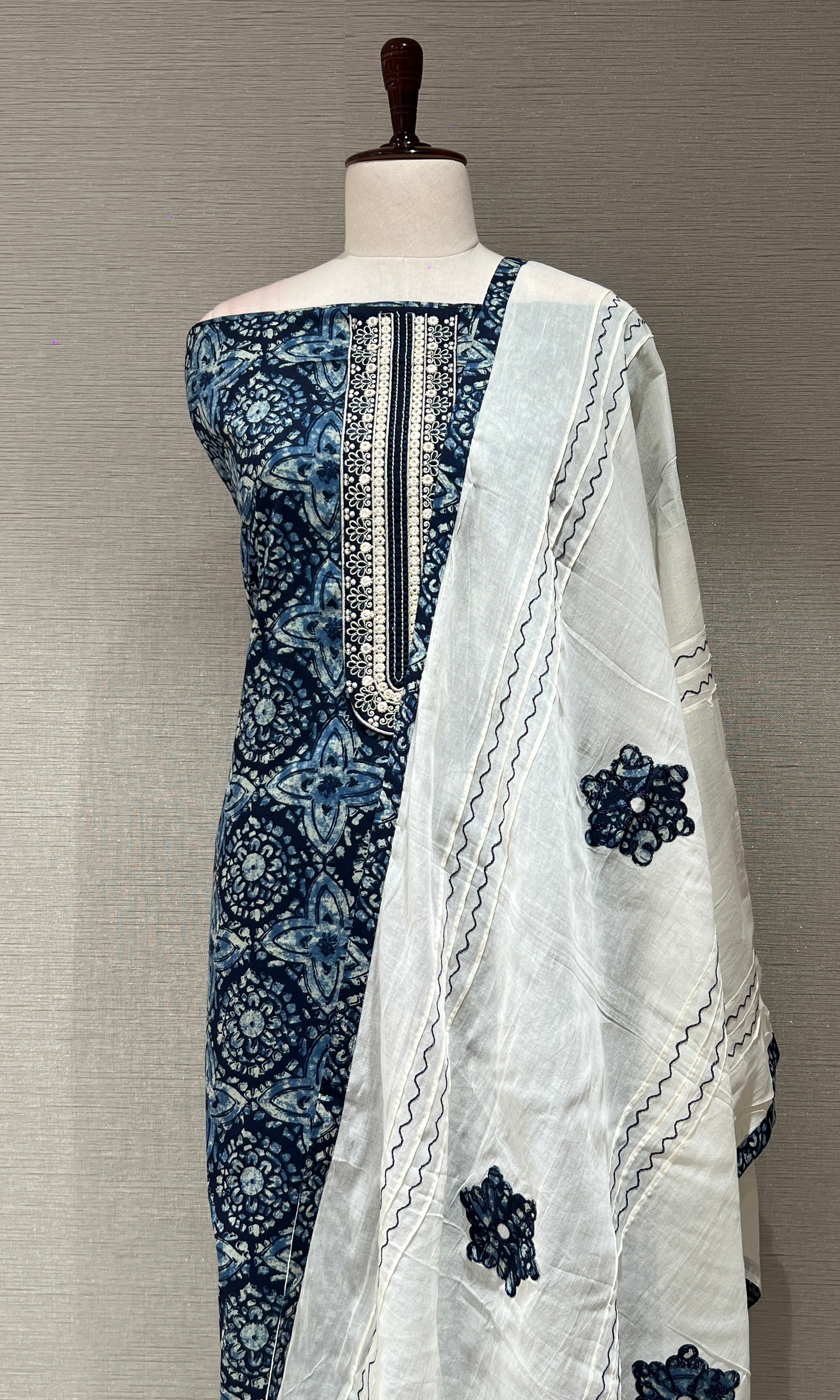Blue dress material
