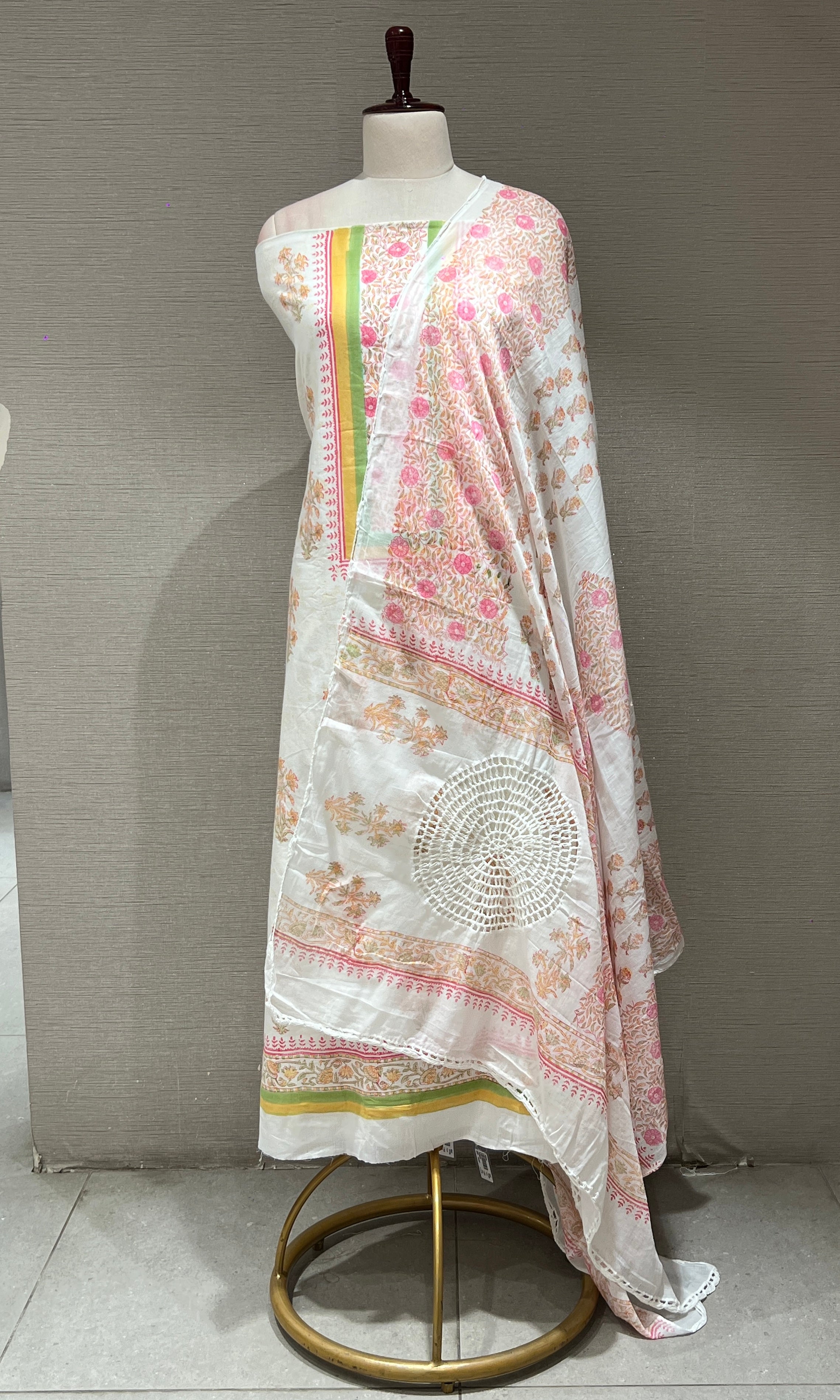 Yellow dress material