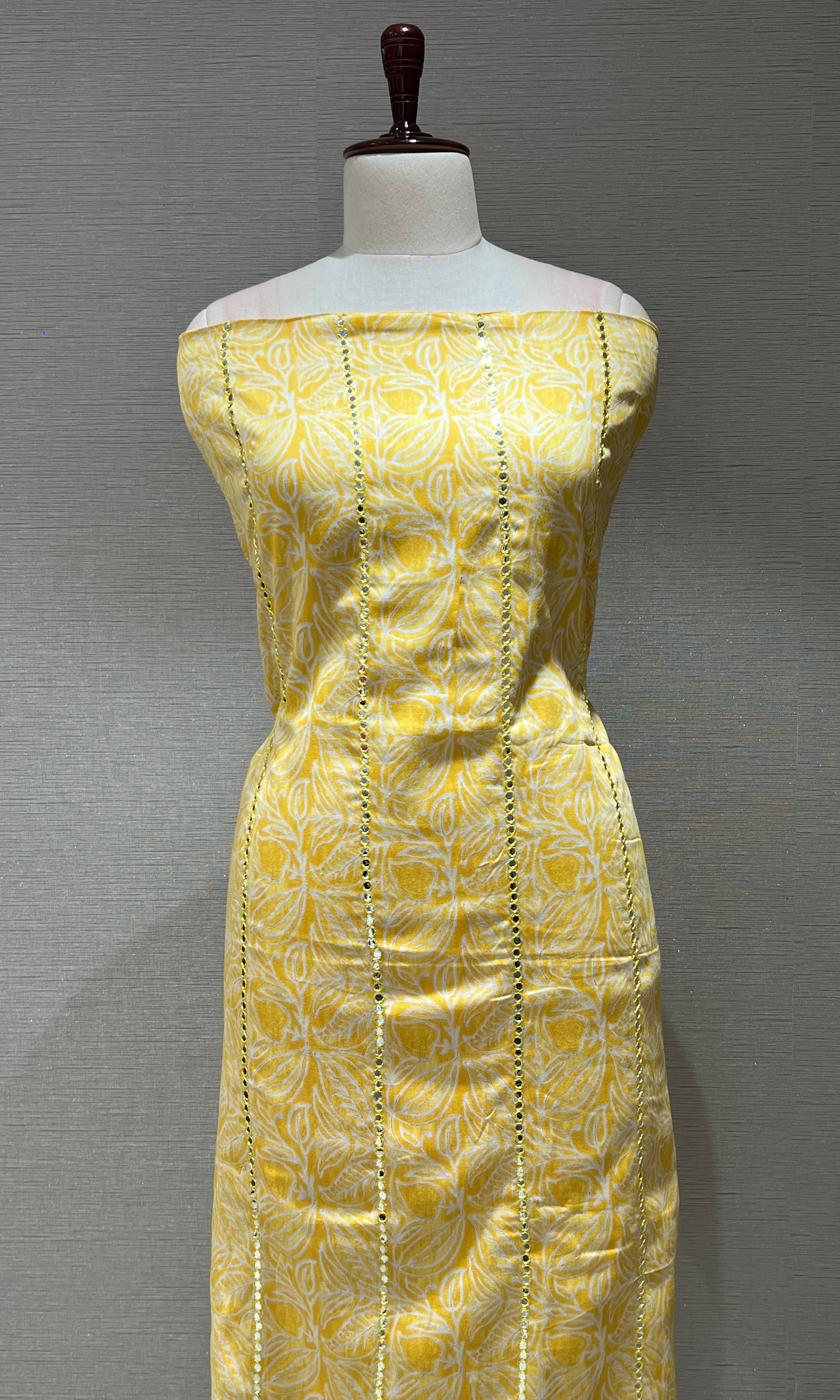 Yellow dress Material
