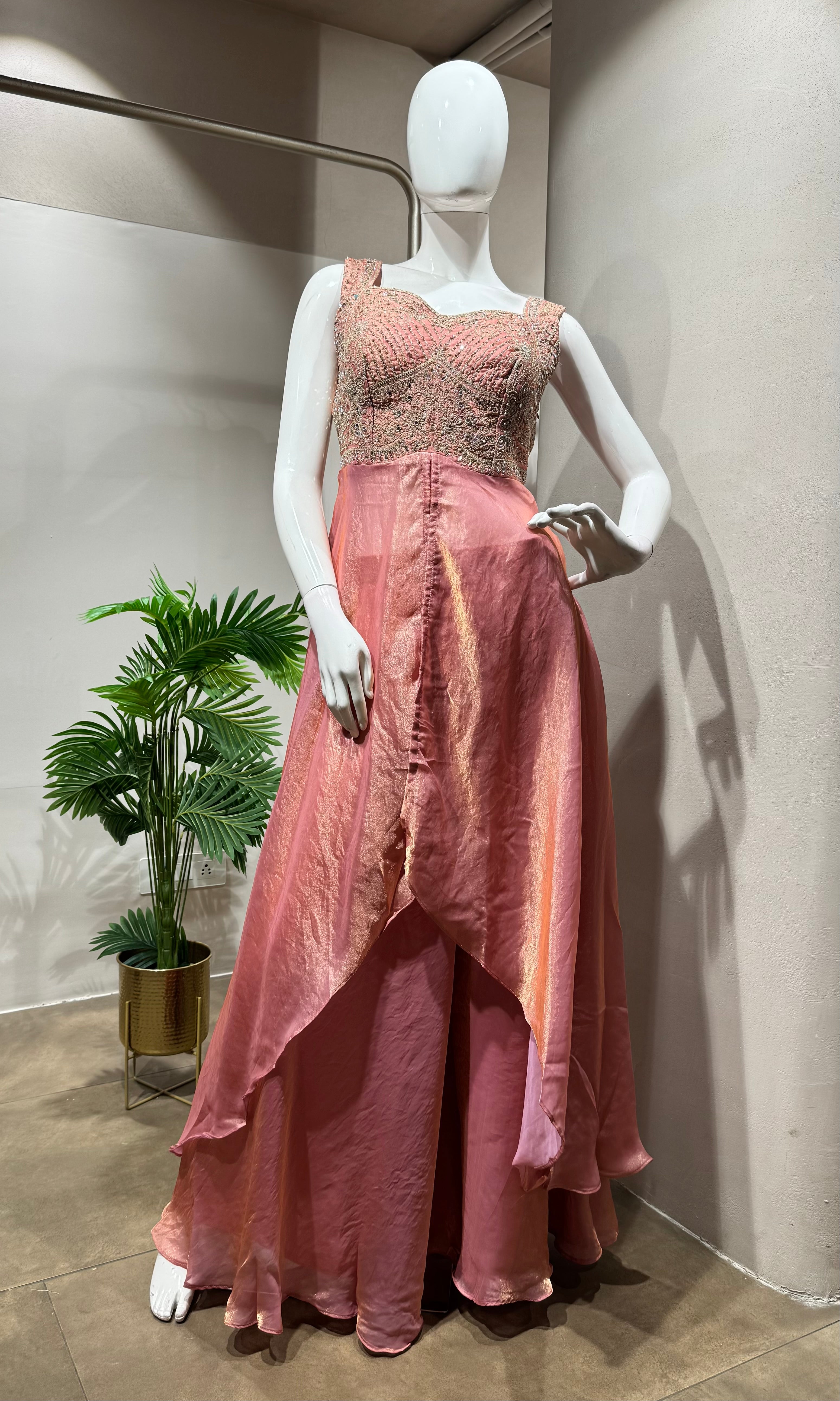 Pink Sequin PALAZZO SET with Dupatta