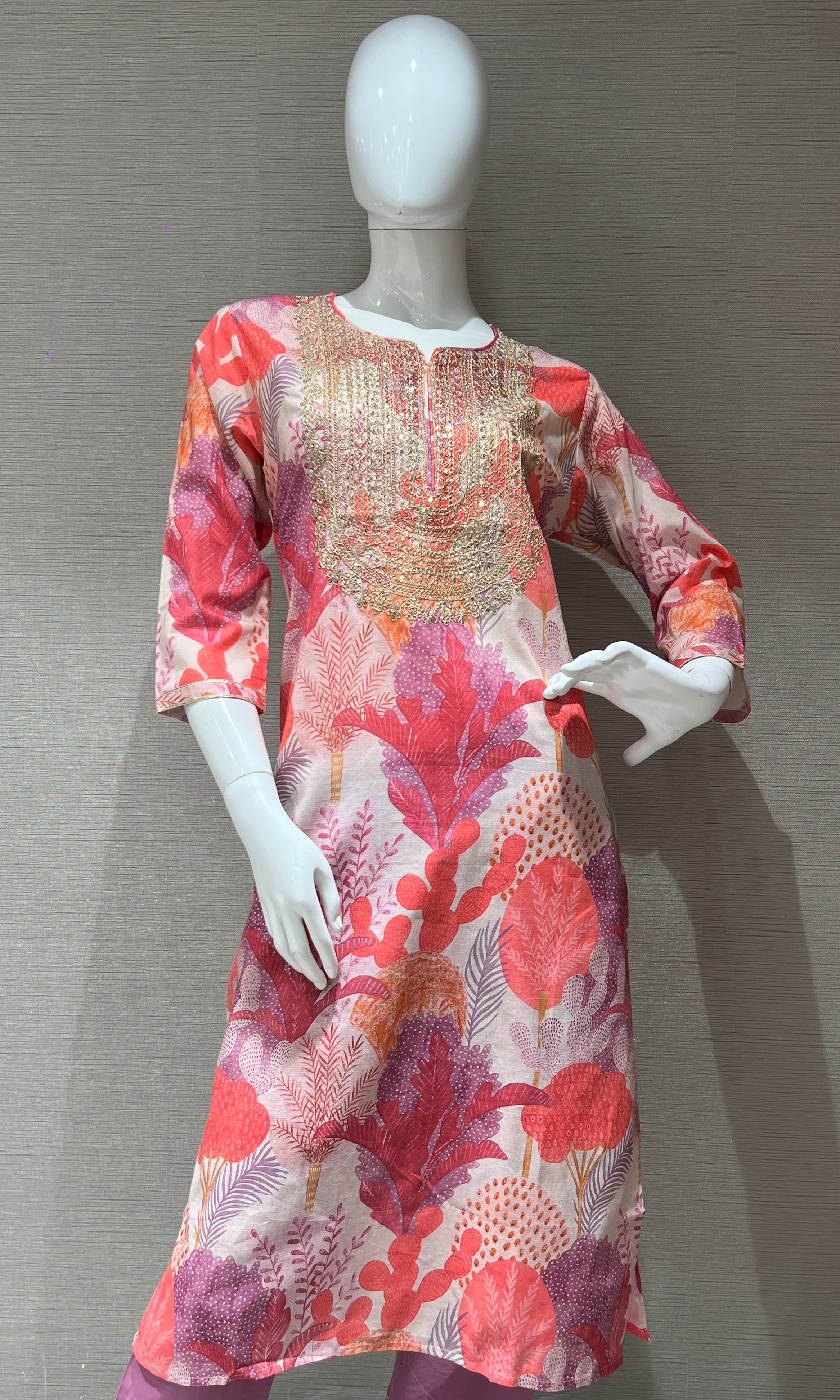 Pink kurta set 3223
