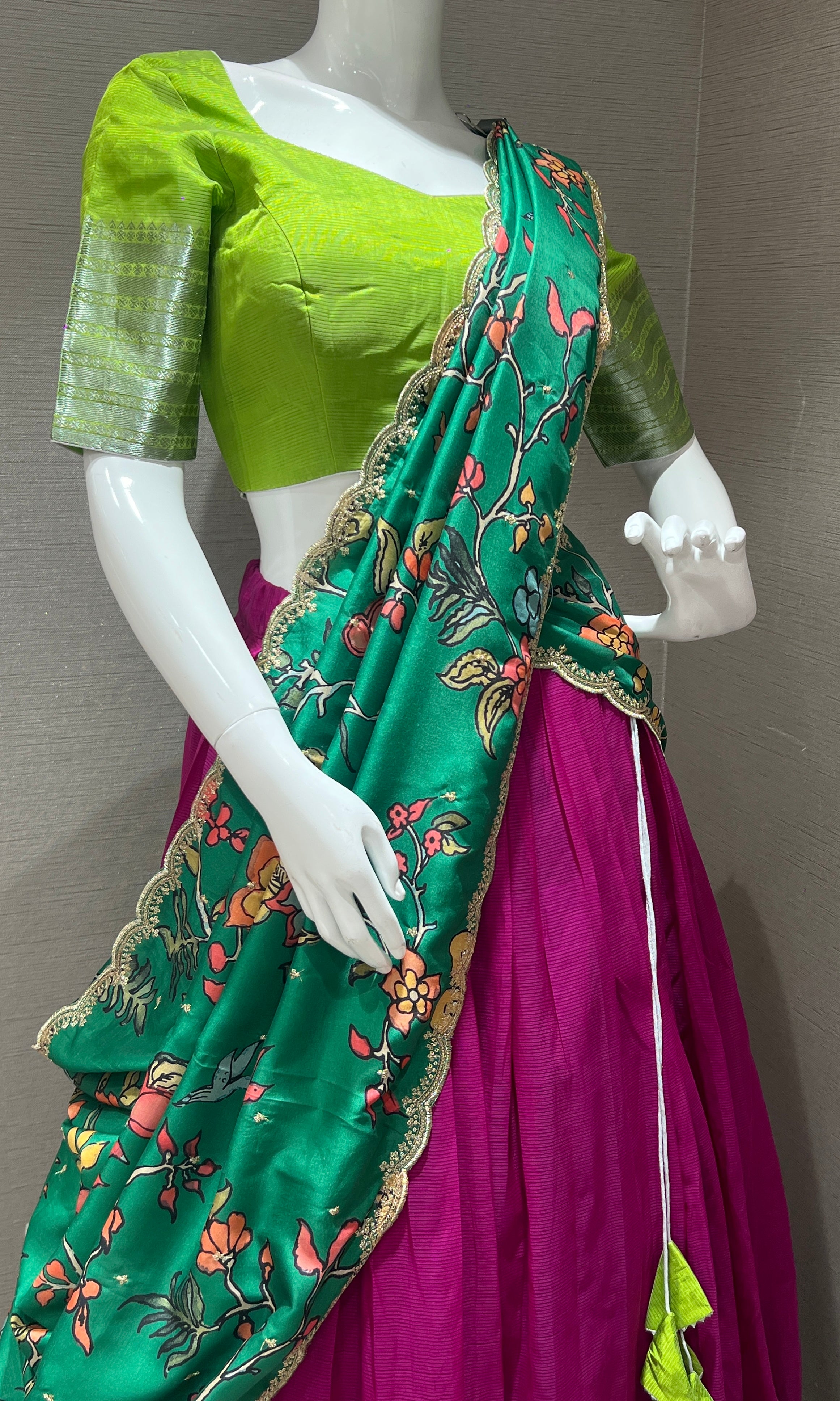 Wine Lehenga