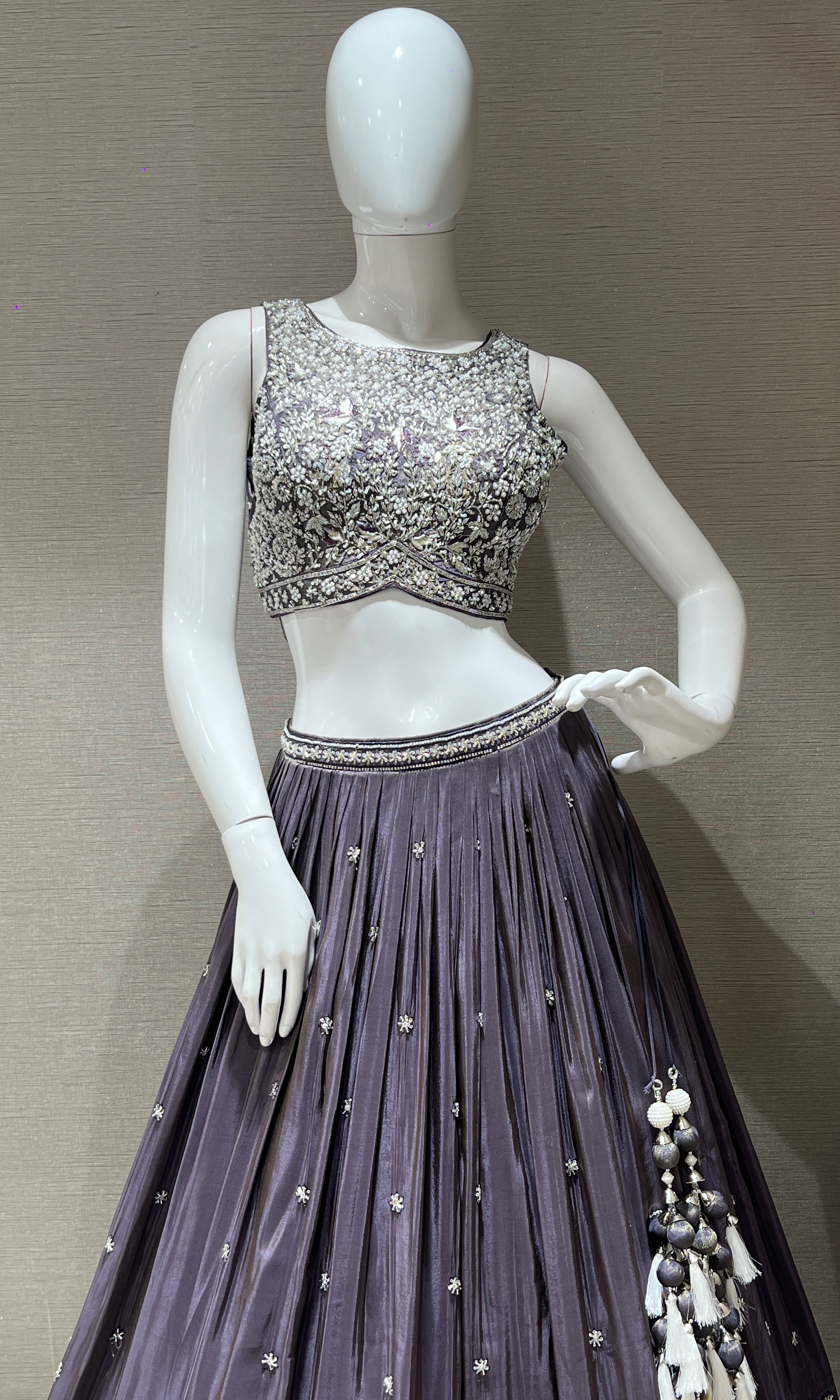 Grey Lehenga
