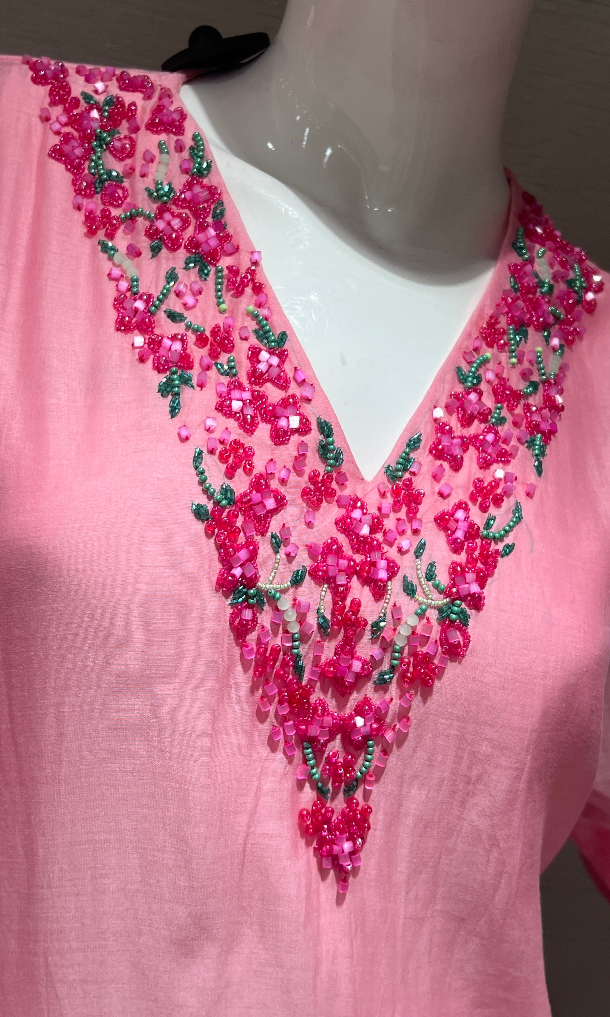 Rose Pink Embroidered kurta set