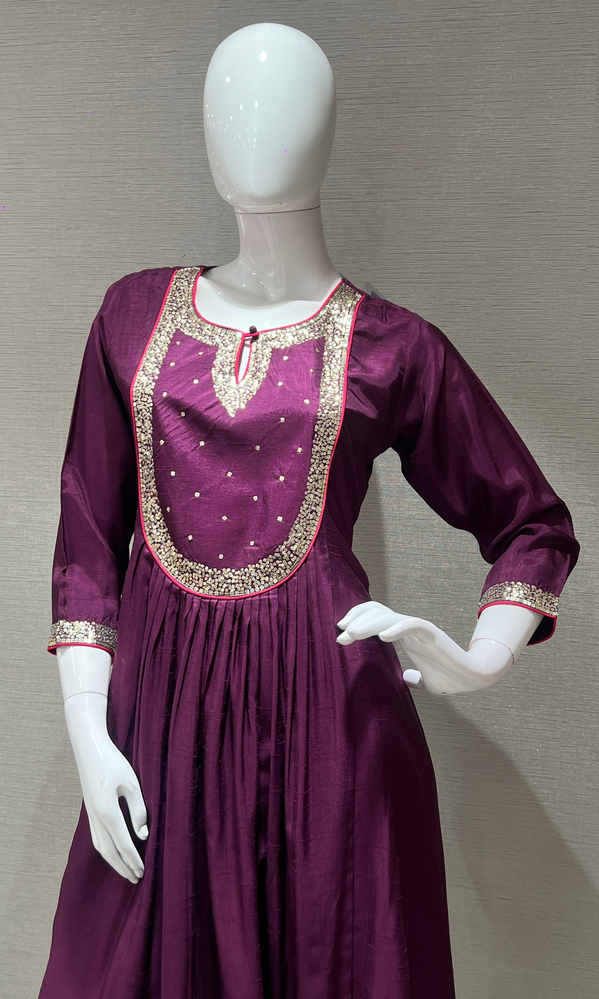 BURGUNDY kurta set