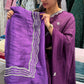 Purple saree 777