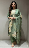Green FLORAL kurta set