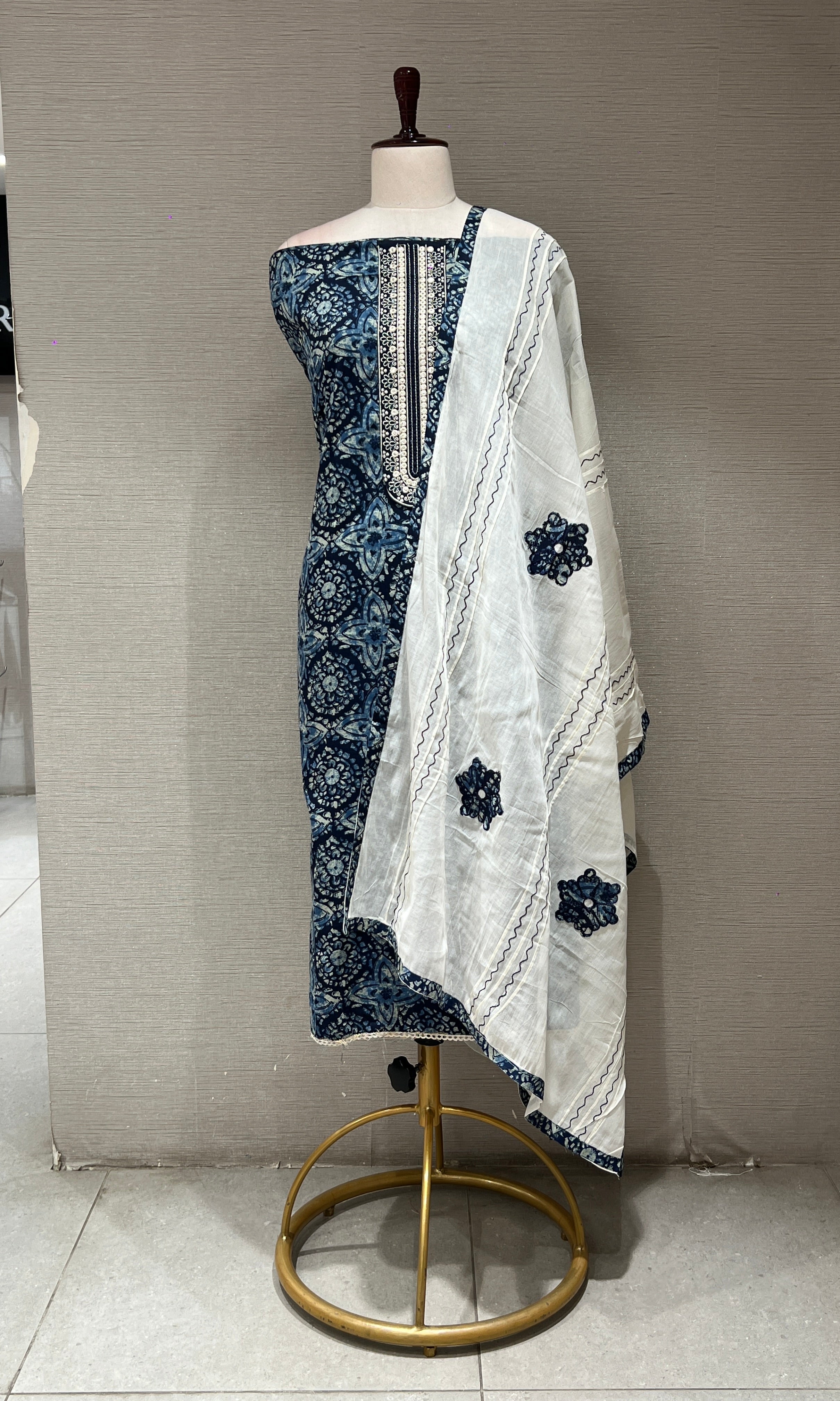 Blue dress material