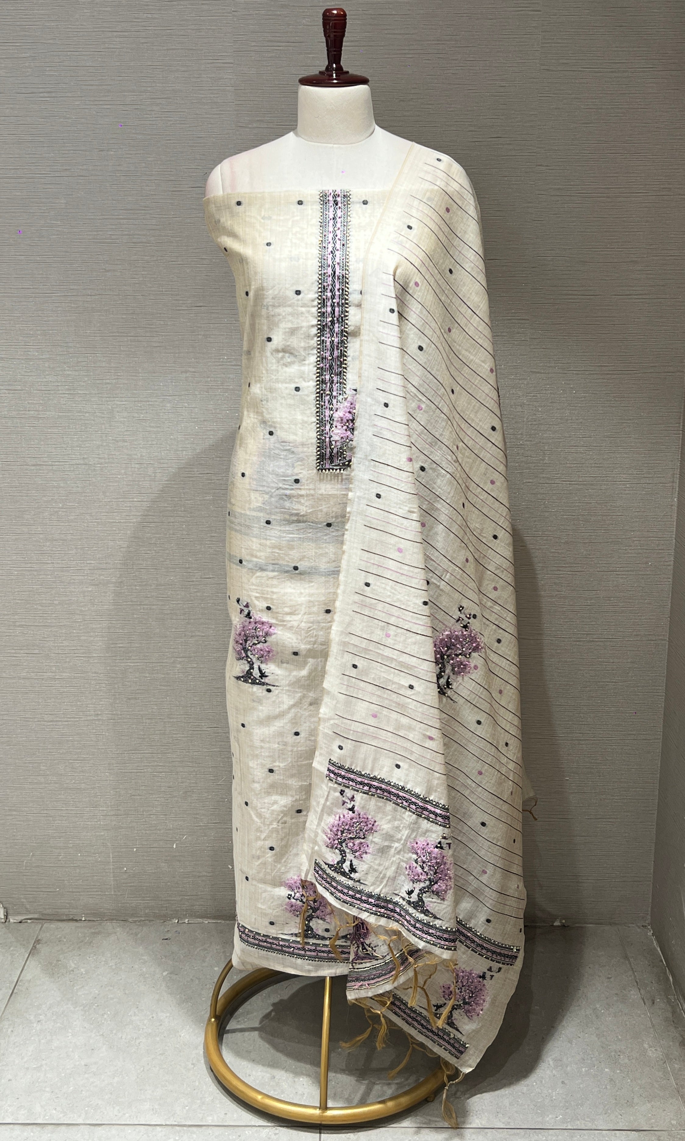 Purple dress material
