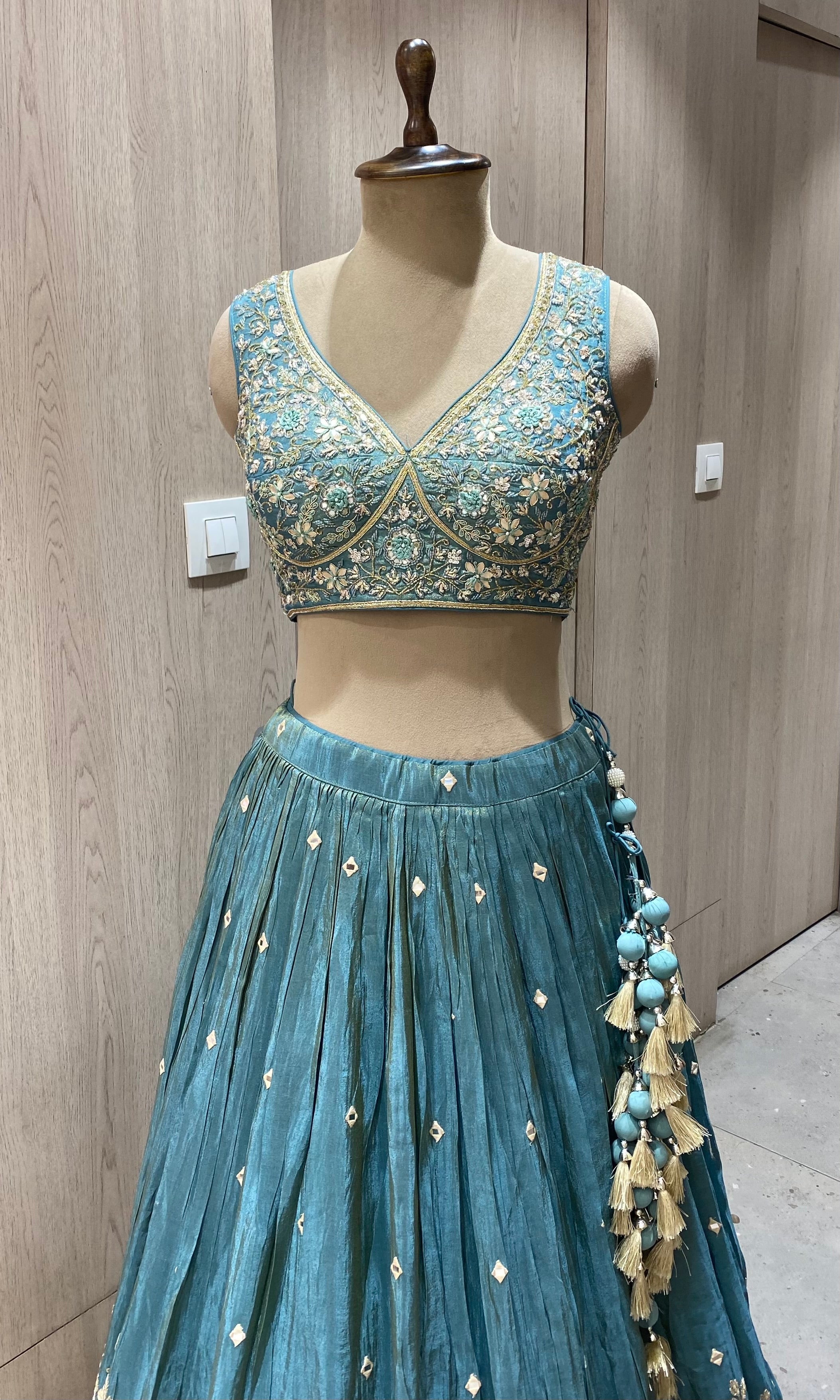 Sea green Lehenga