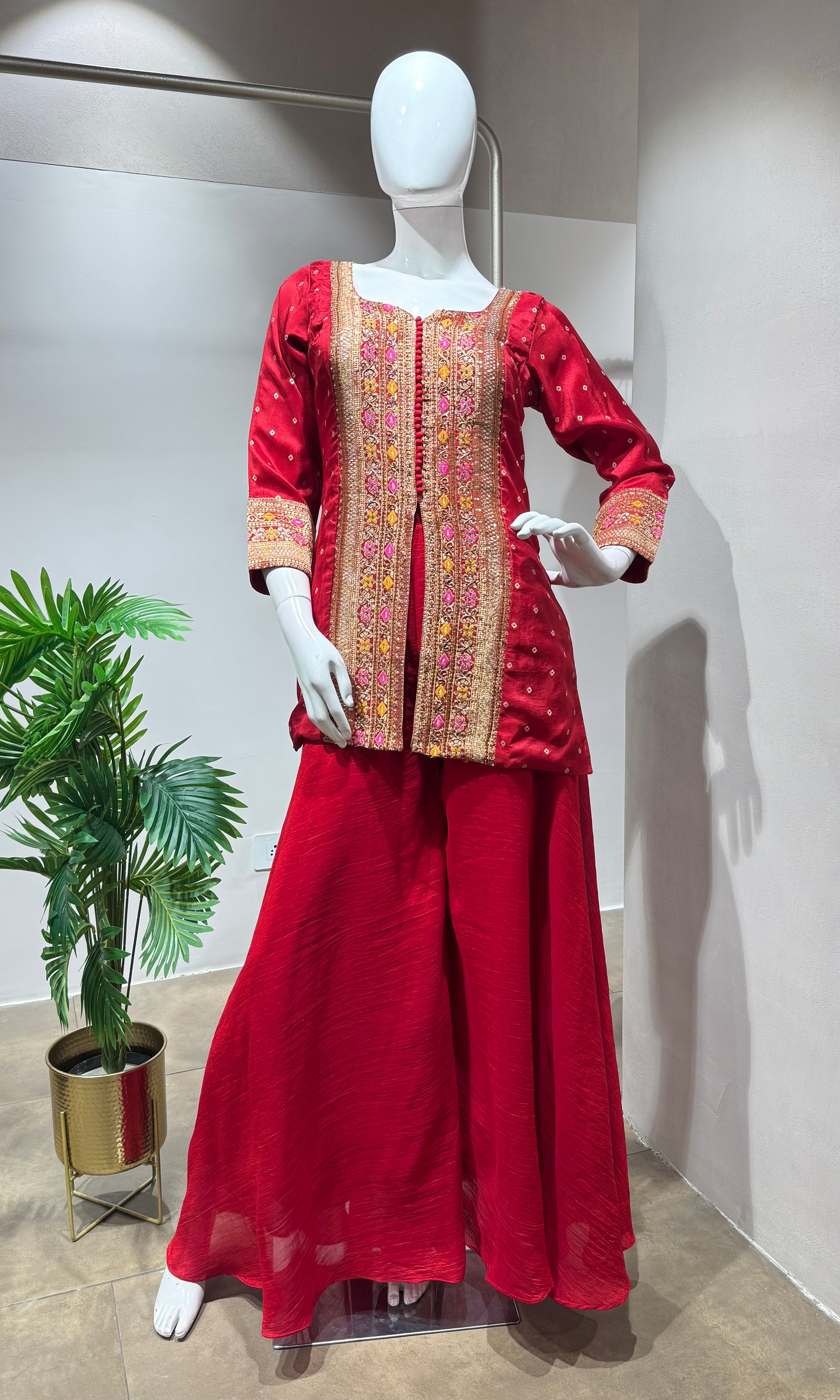 Red Royal palazoo set