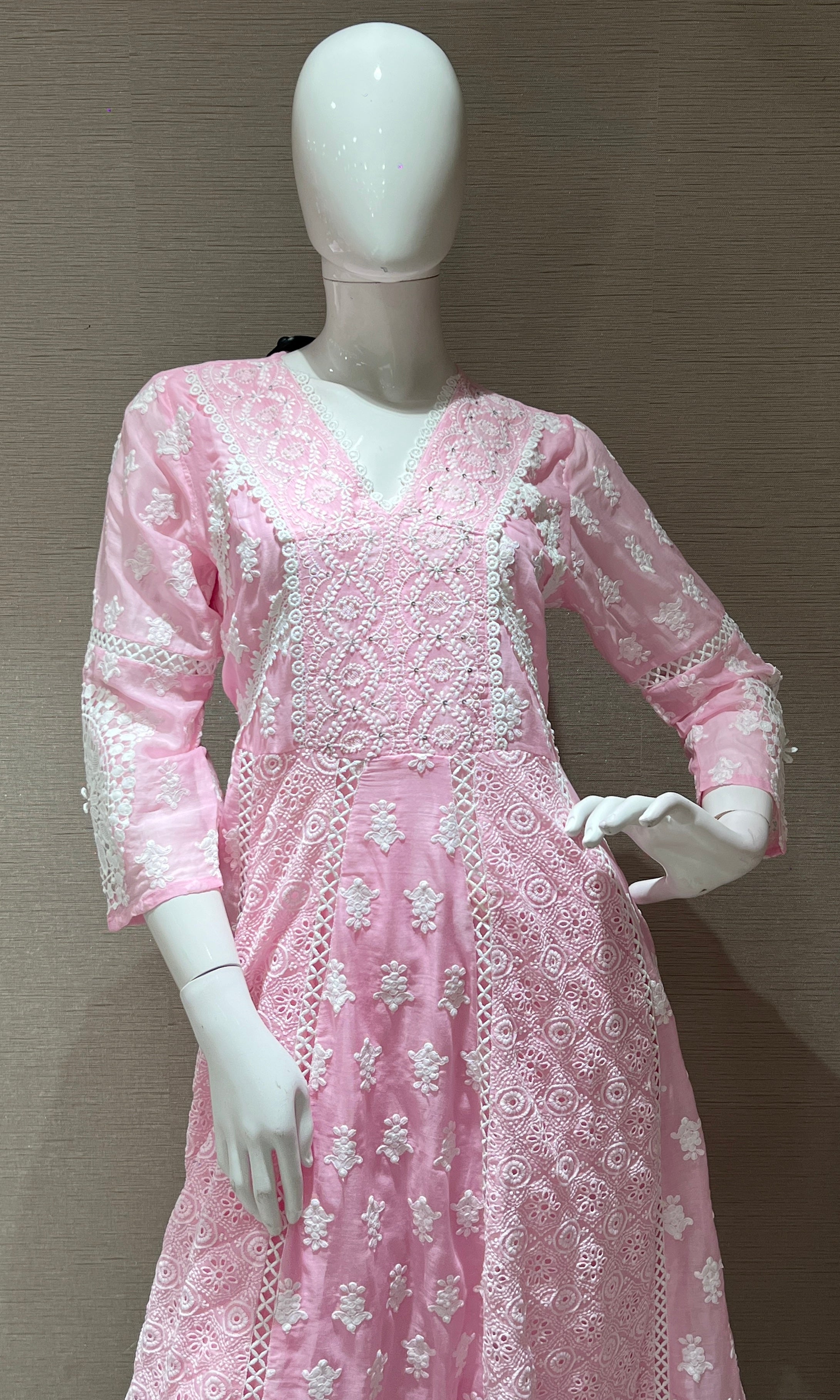 Blush Pink Chikankari Kurta Set