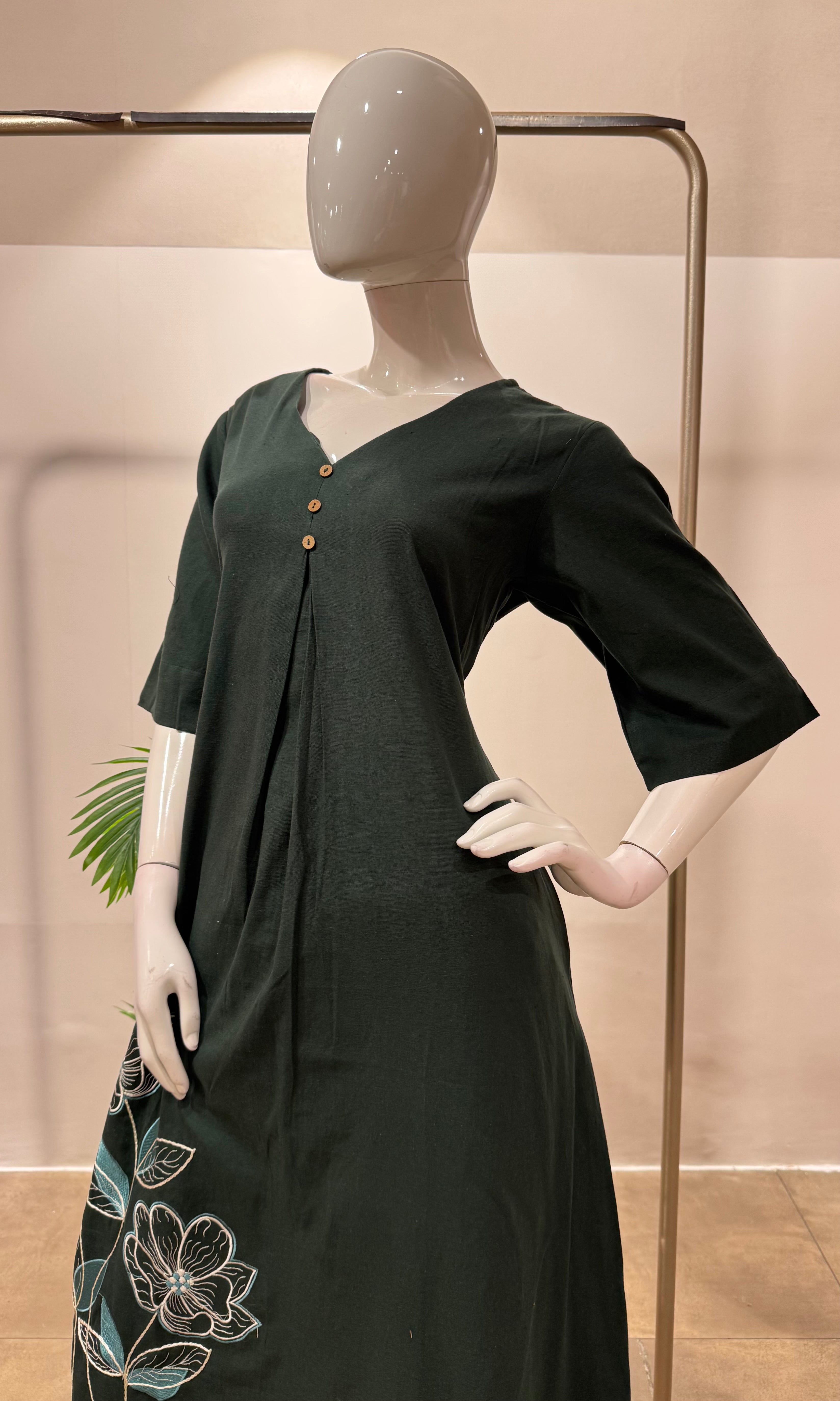 GREEN floral kurti top