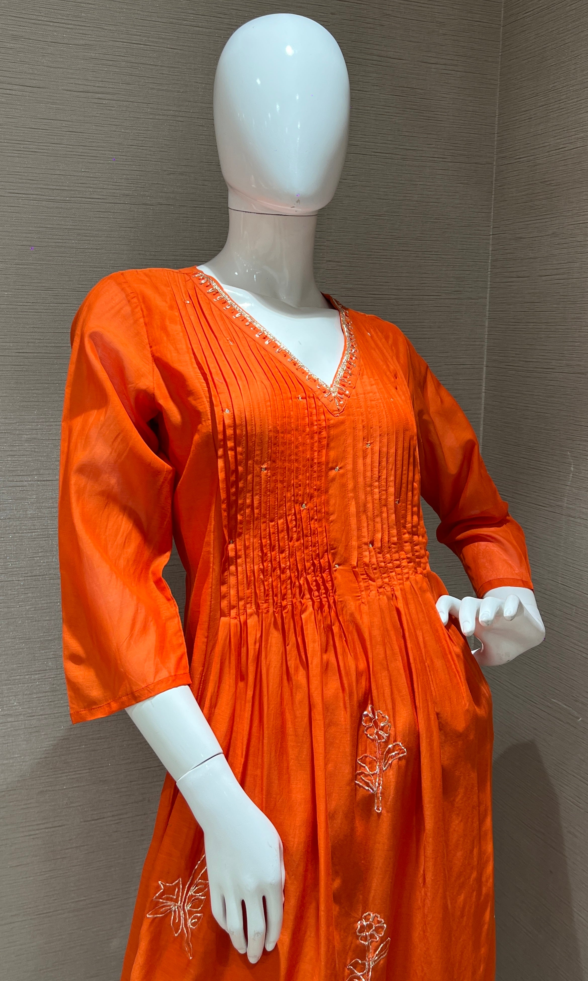 Orange kurta set