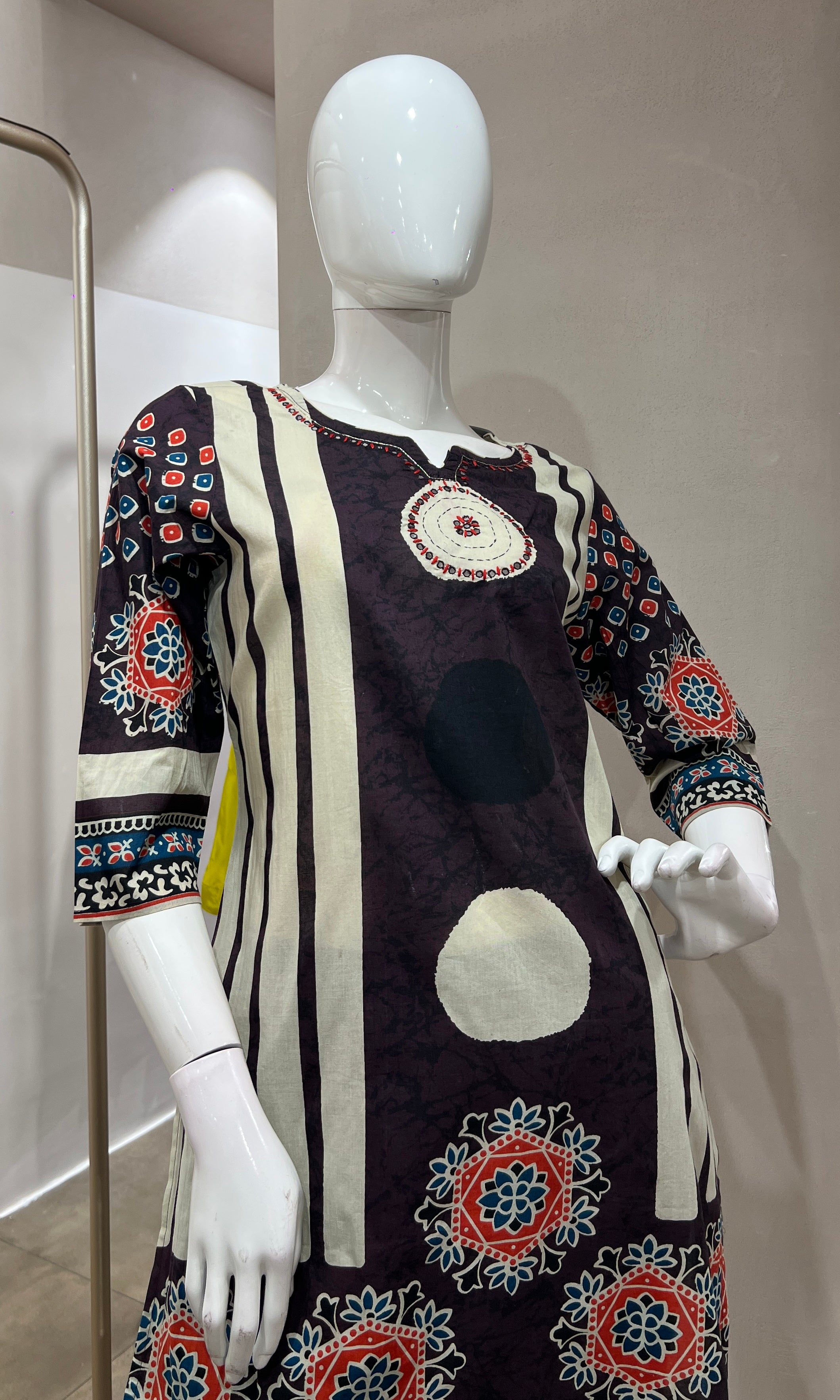 Wine EMBROIDERED kurta set