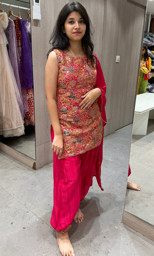 💐Pink patiala , Punjabi suit , kurta set 🛍️