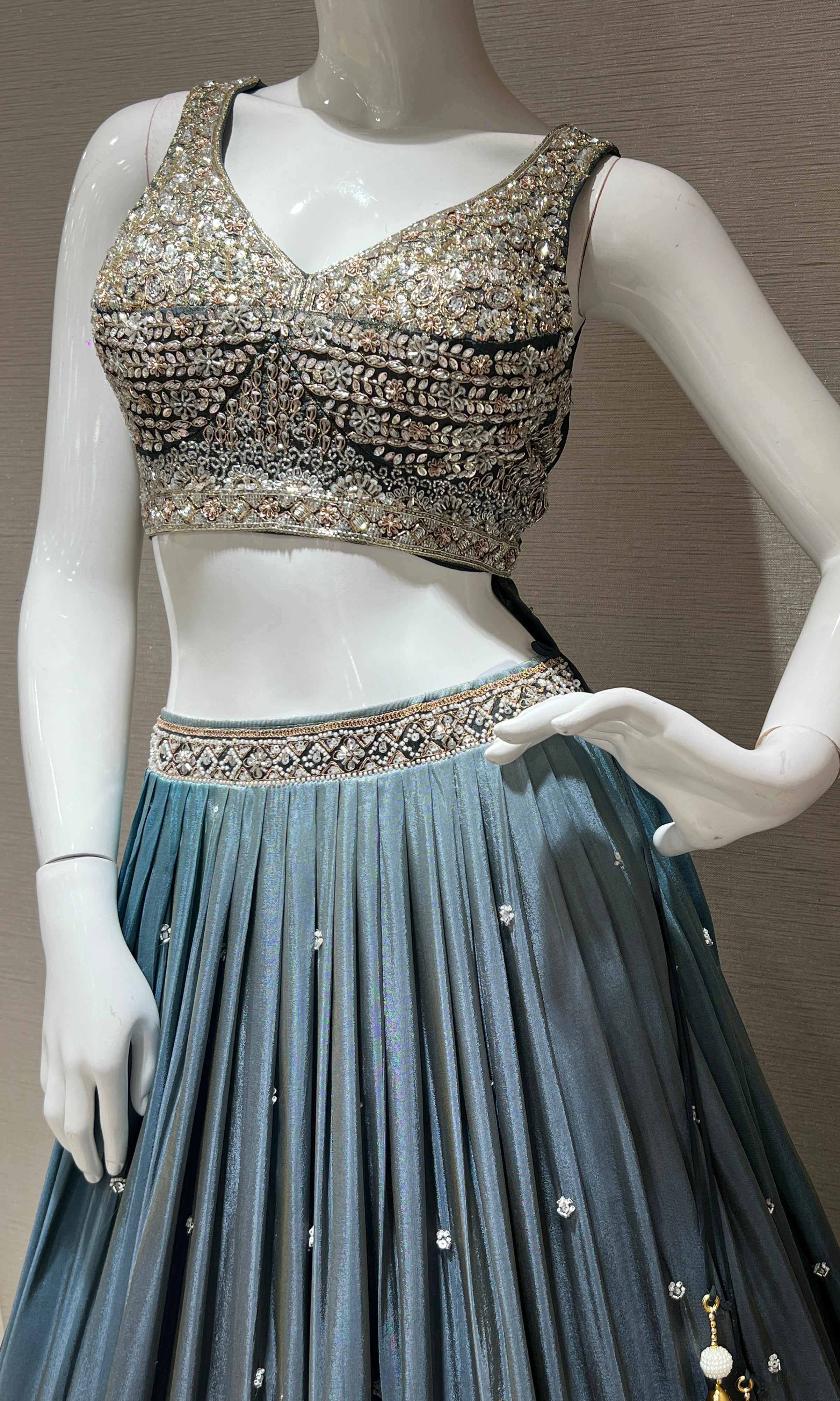 Midnight Grey Lehenga