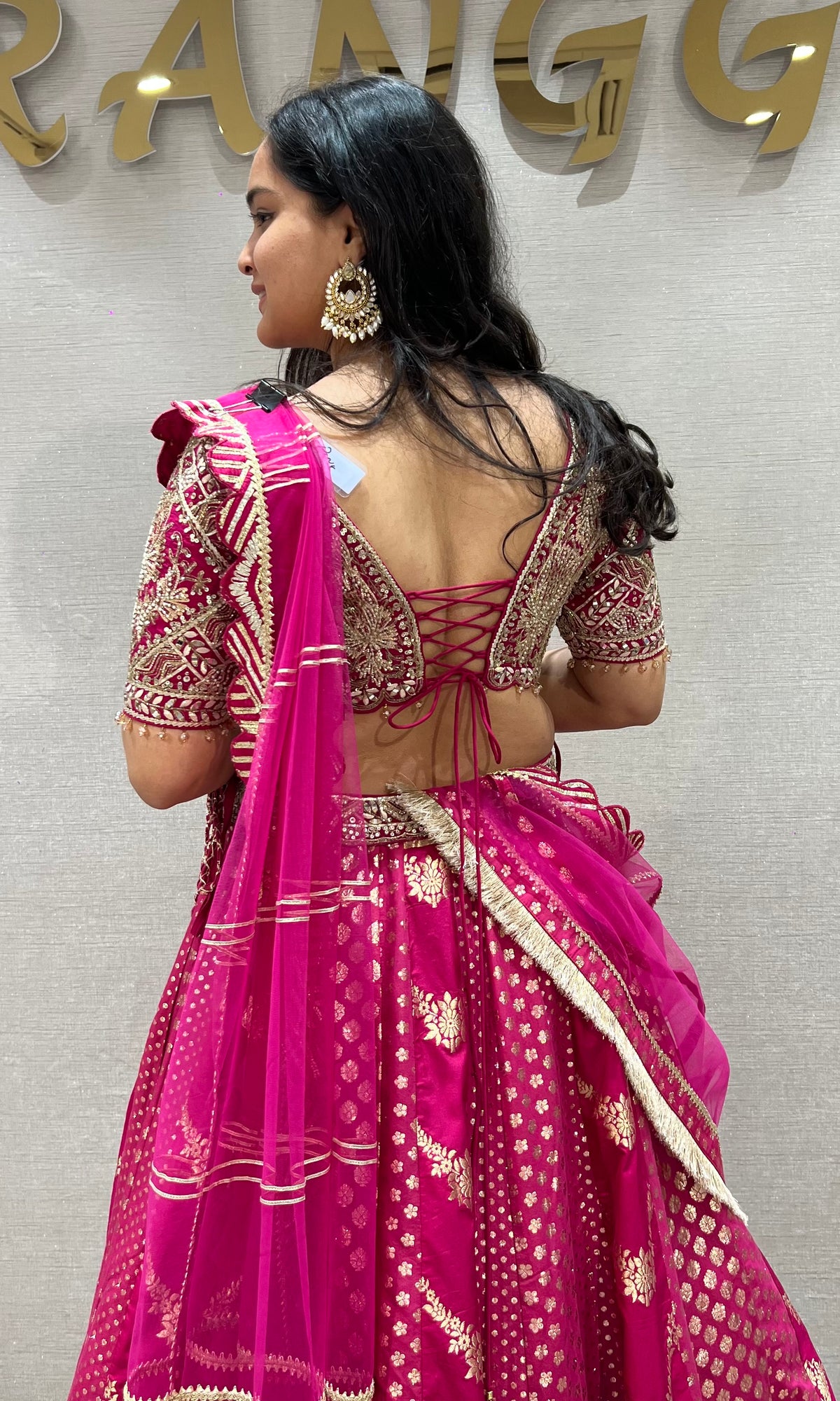 Rani Banarasi Golden Intricate Embroidered Lehenga