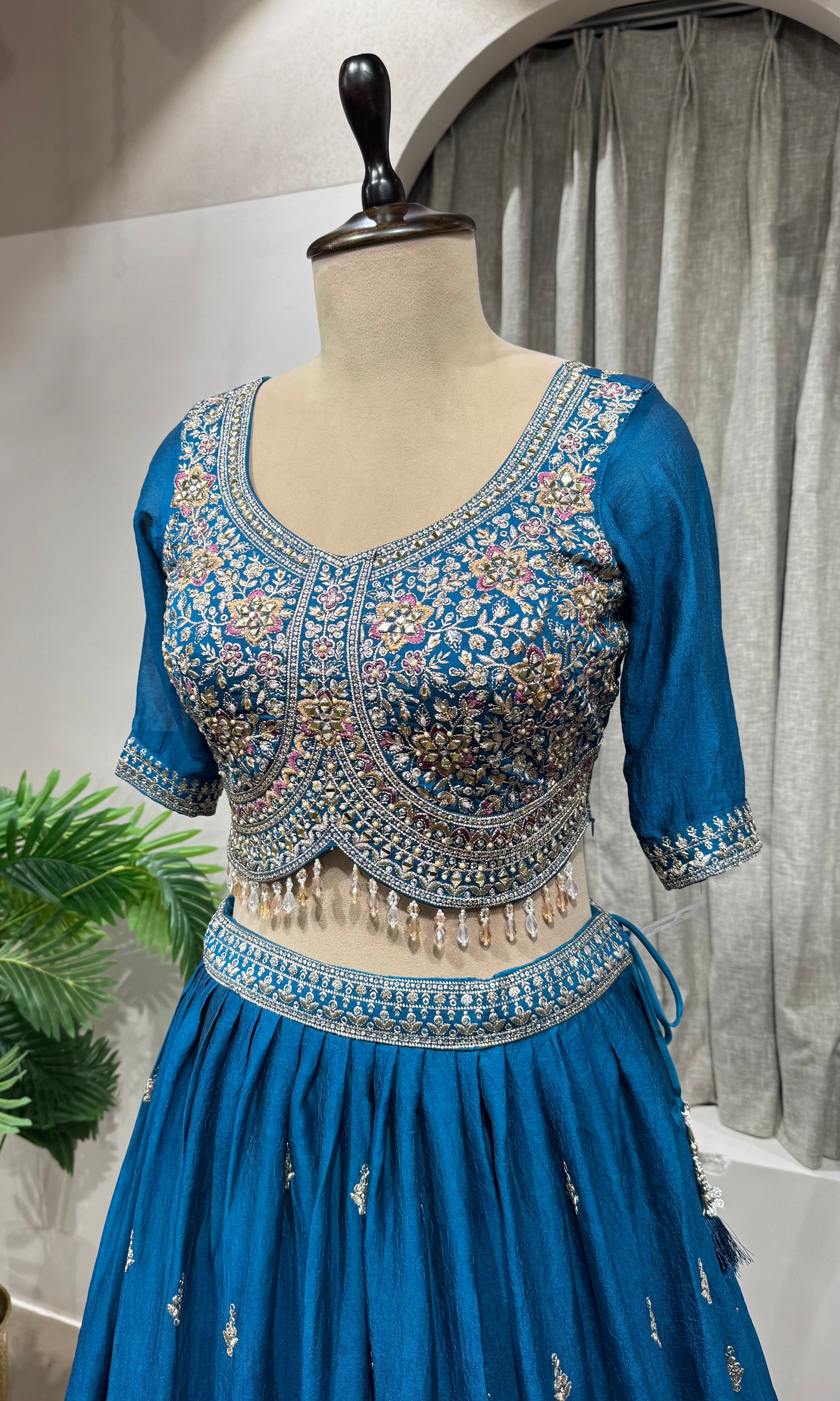 RAMA Faux Silk Embroidered Sequins Lehenga Choli