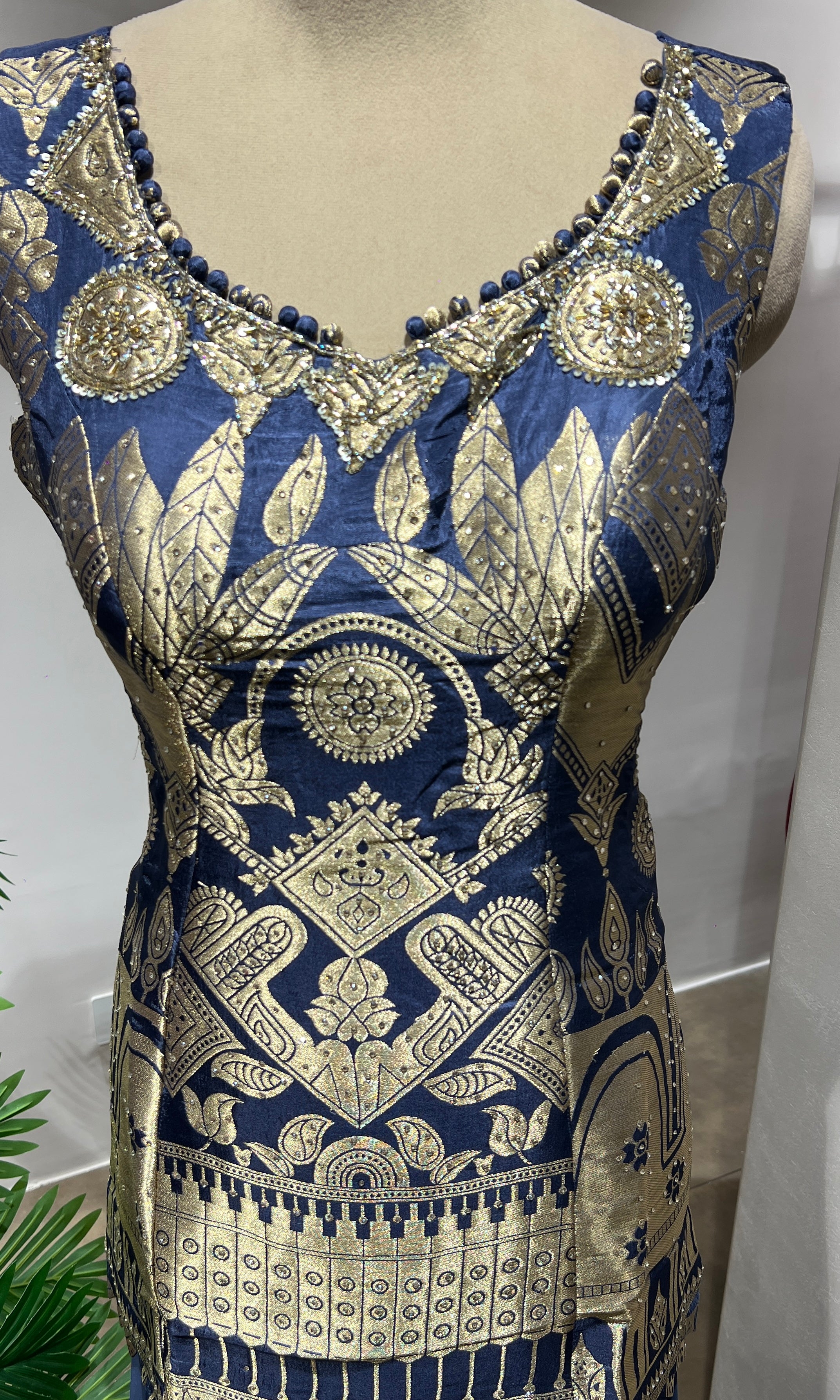 TEAL Blue Georgette Sharara Set & Dupatta