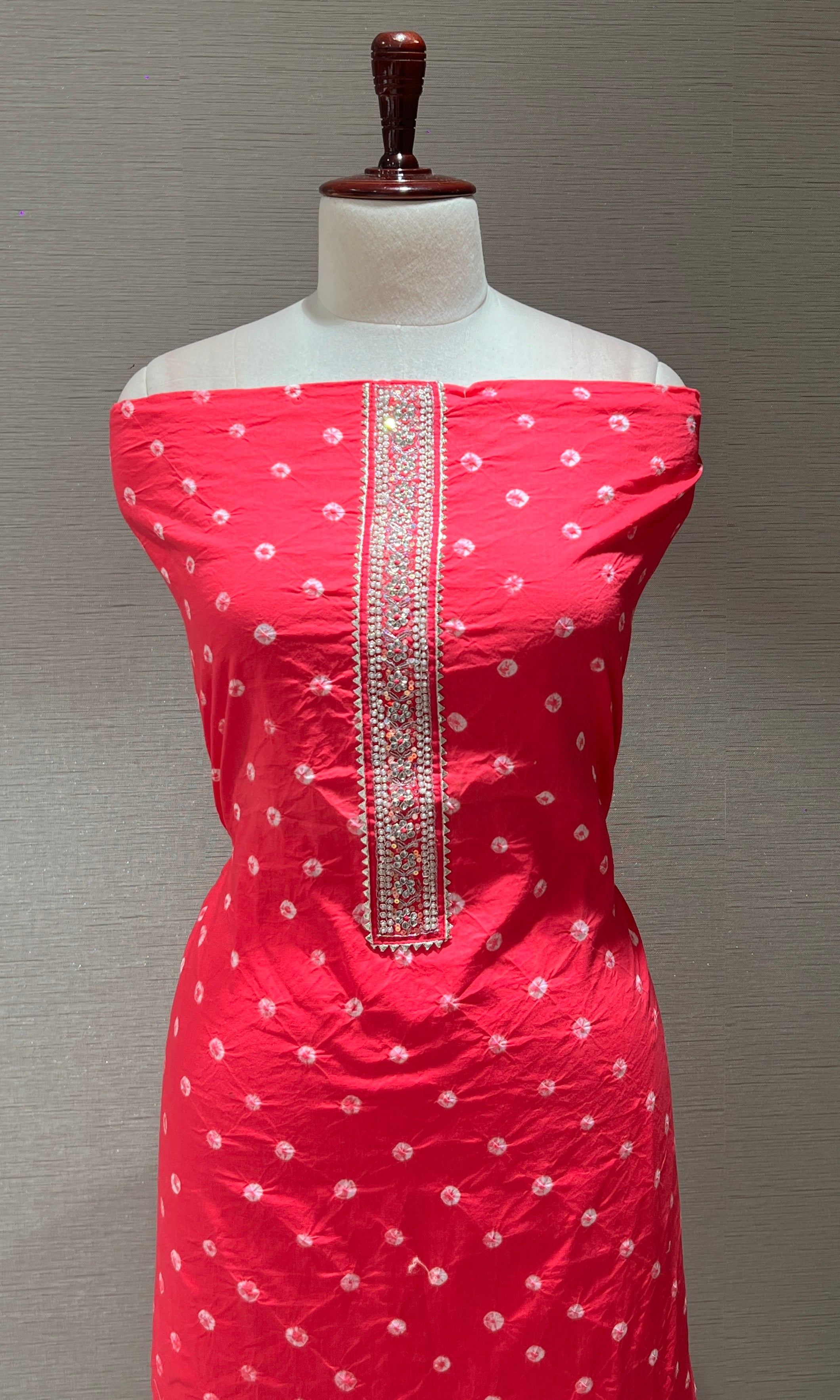 Pink dress material