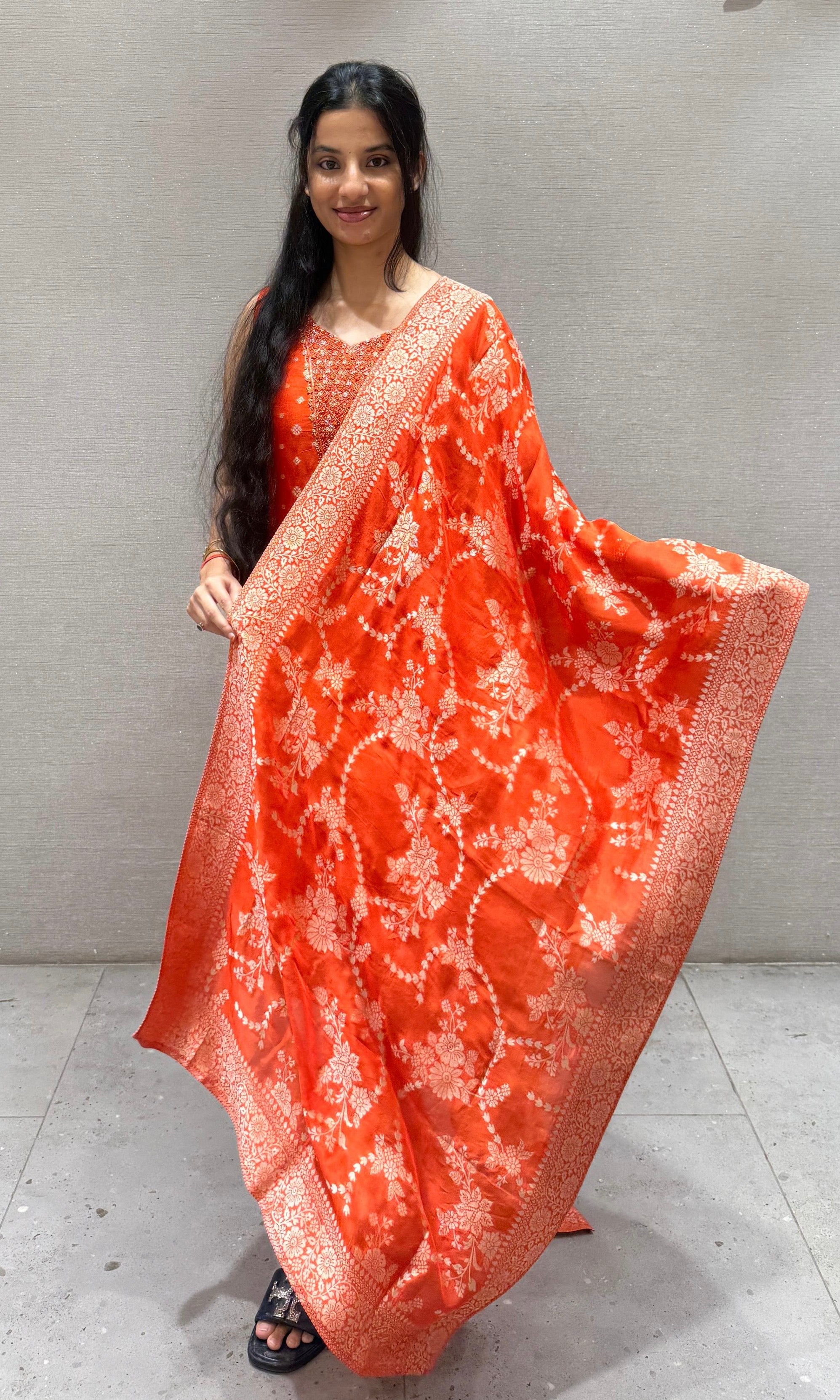 Orange kurta set