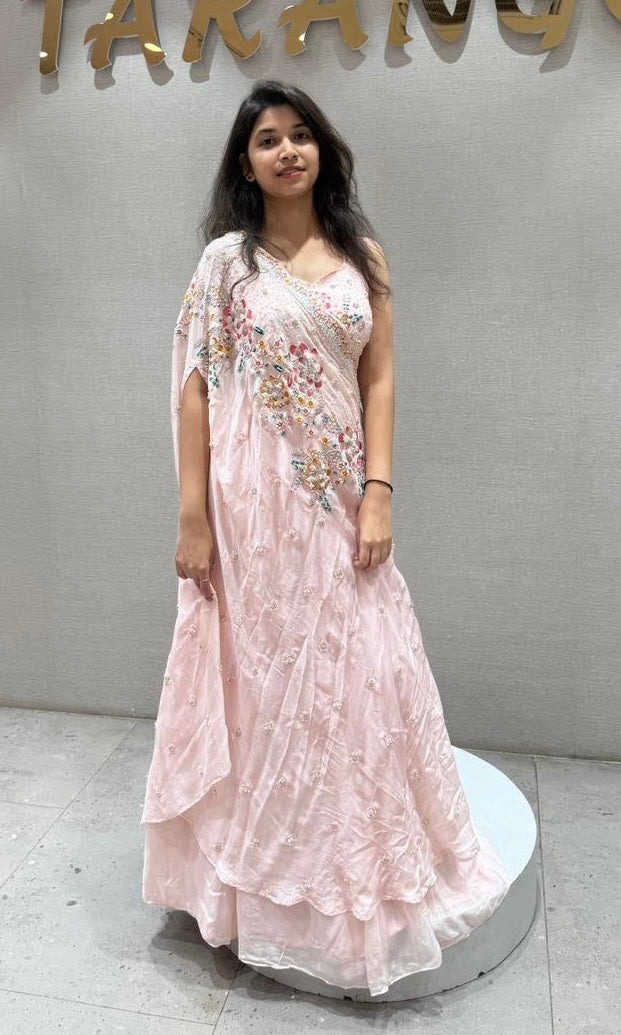 Ethereal Baby Pink Long Dress