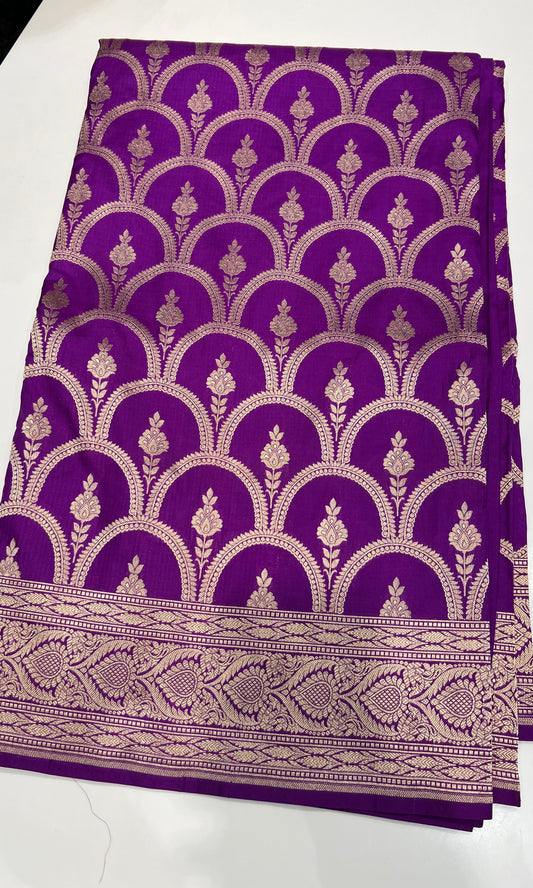 Light purple pure Banarasi handloom sarees