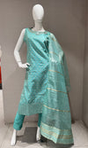 Sea Green Kurta Set with Shimmer Dupatta