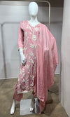 Rose Pink Floral Embroidered Kurta Set