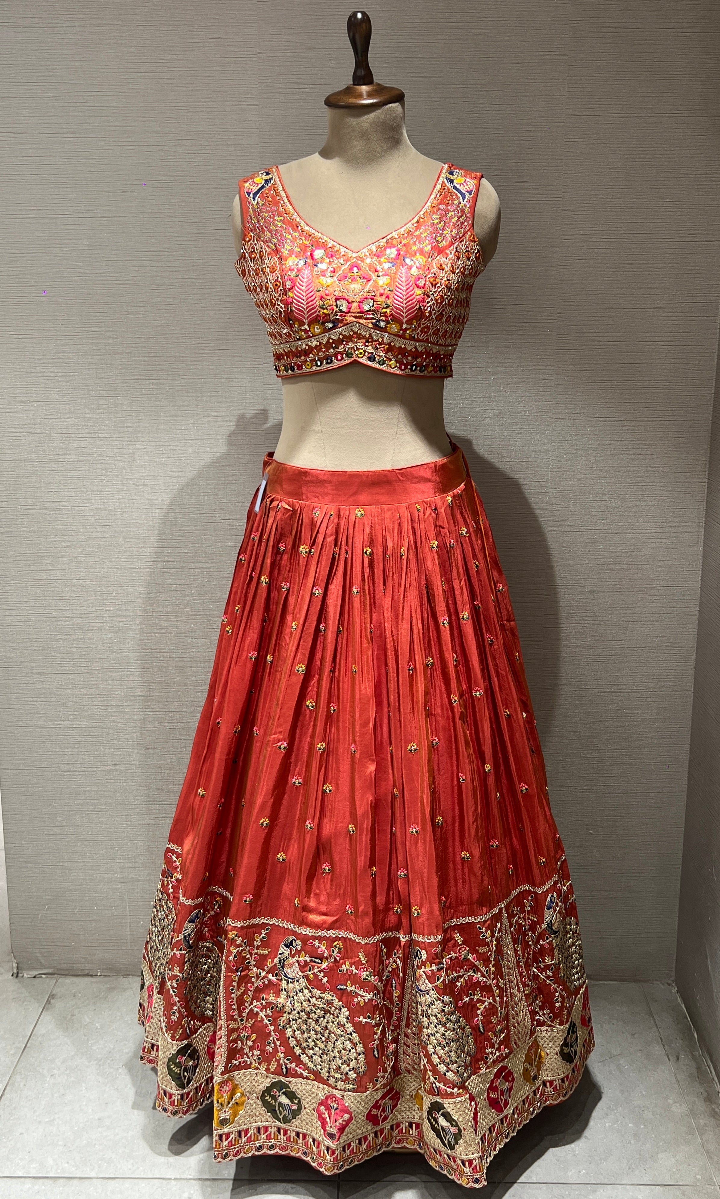 Rust Lehenga