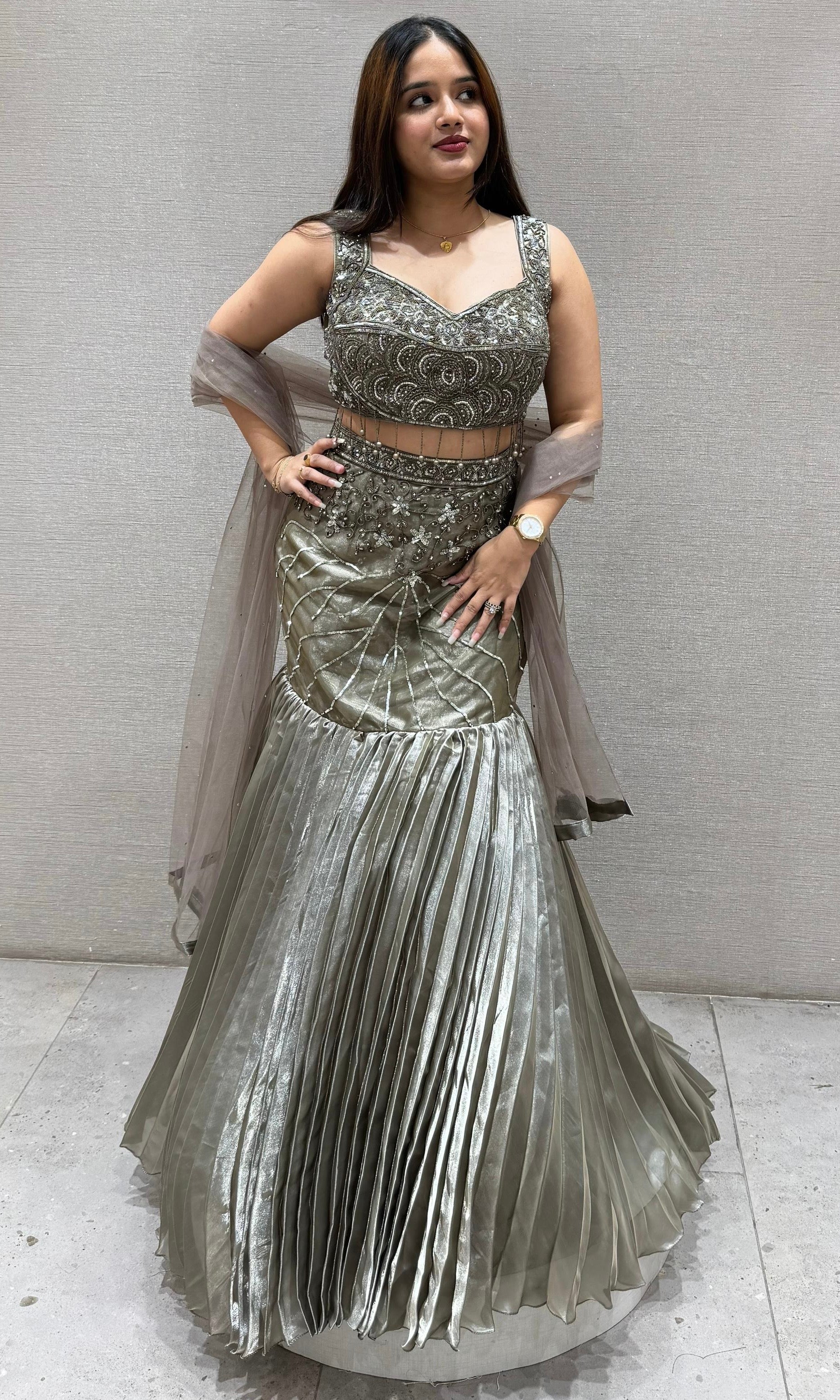 Grey Lehenga