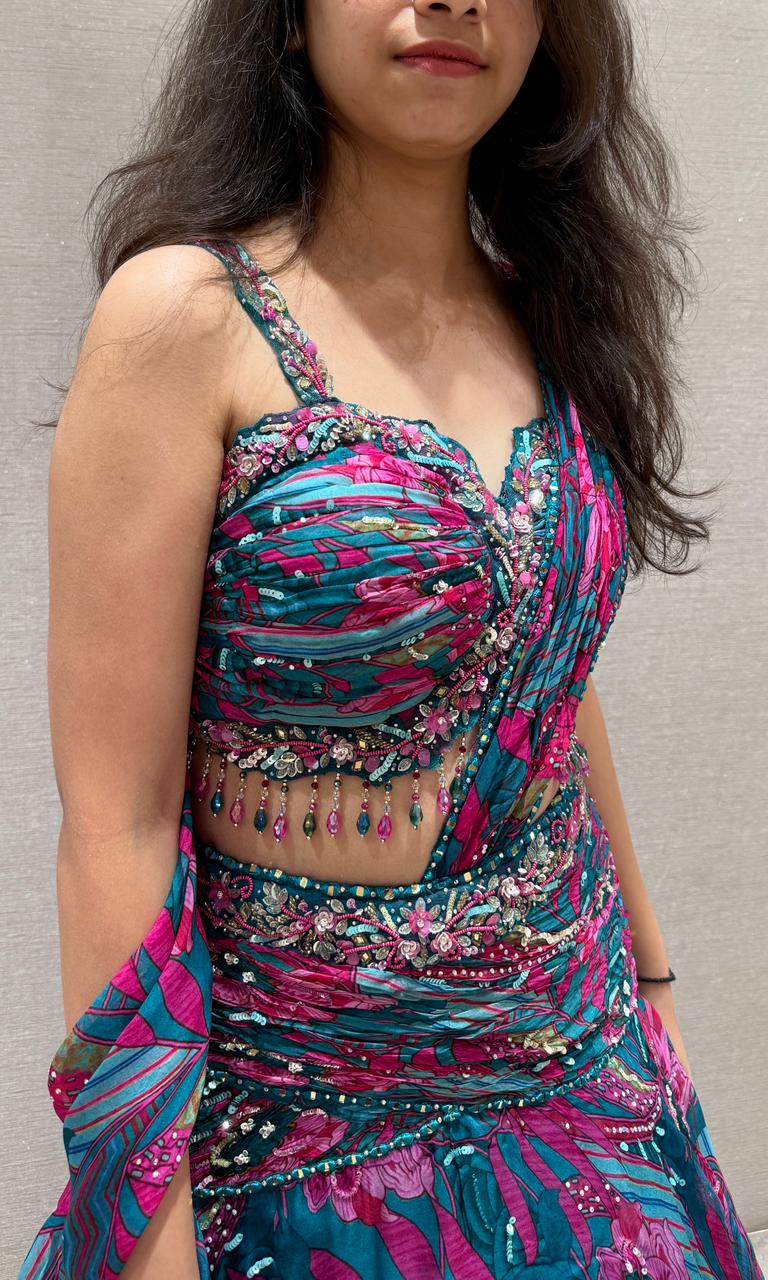 Light blue Lehenga