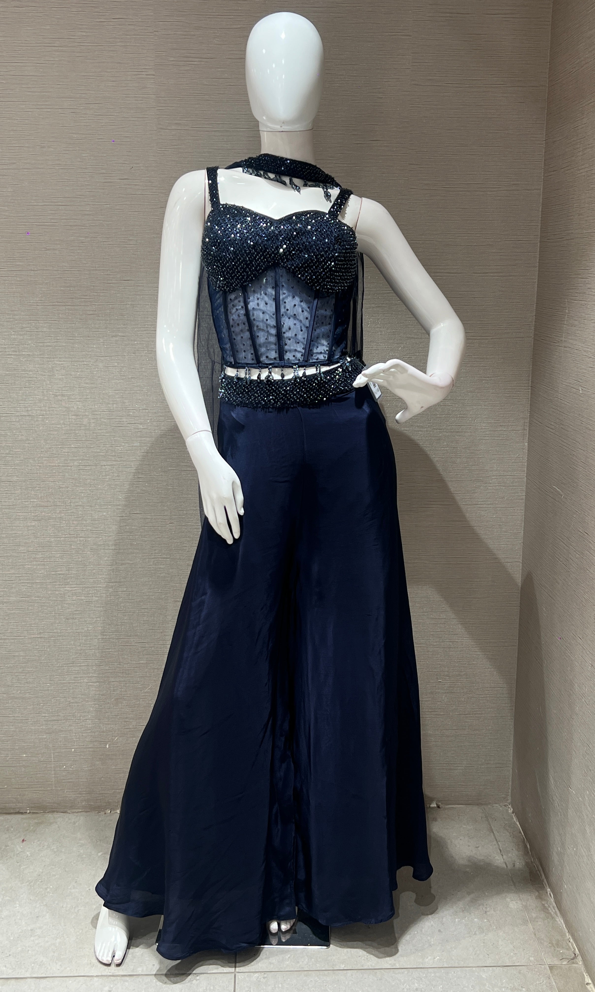 Blue palazzo set