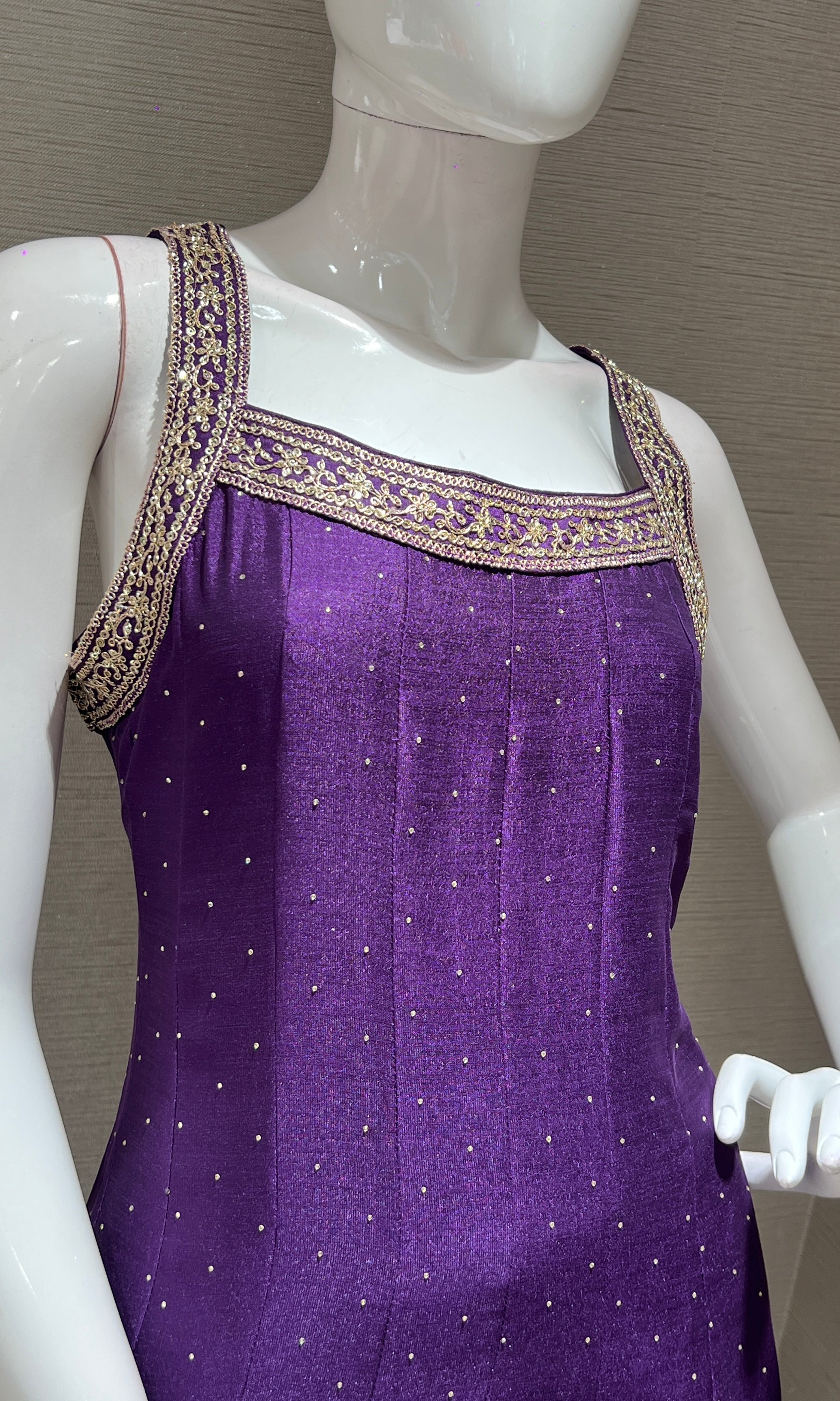 Purple gold Ethnic kurta set