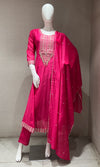 Rani pink EMBROIDERED kurta set